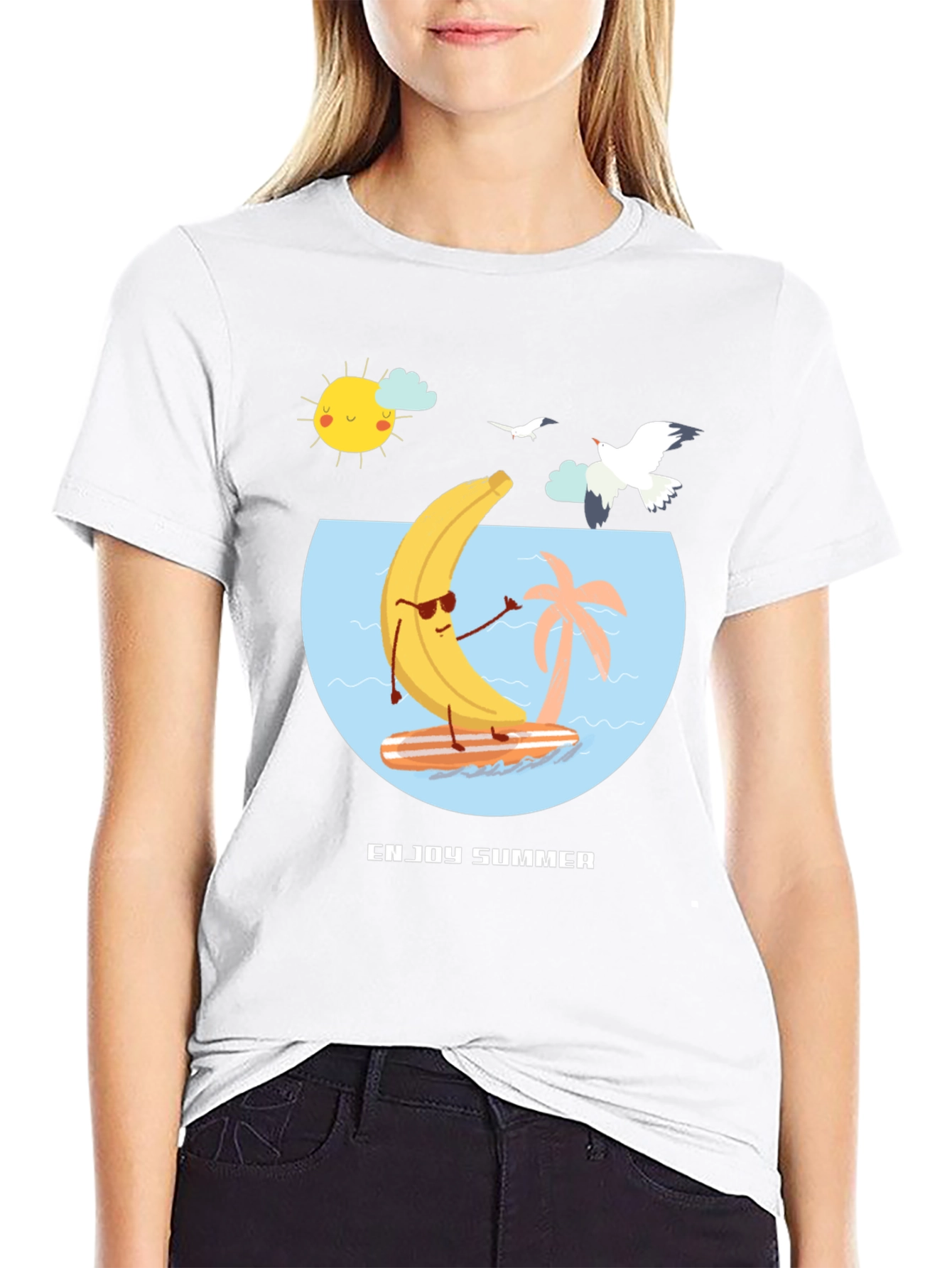 Enjoy Summer Banana Surf T-Shirt