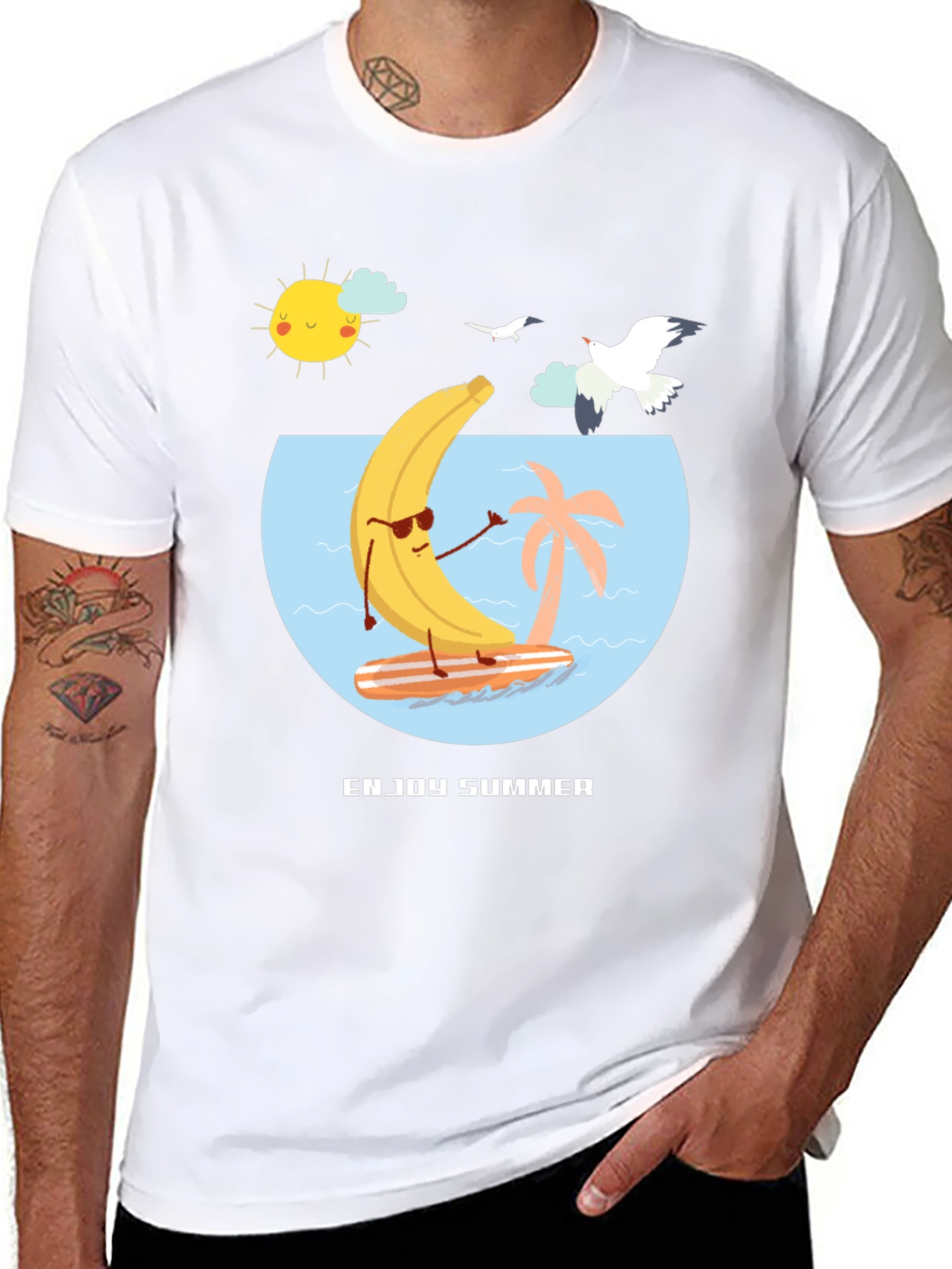 Enjoy Summer Banana Surf T-Shirt