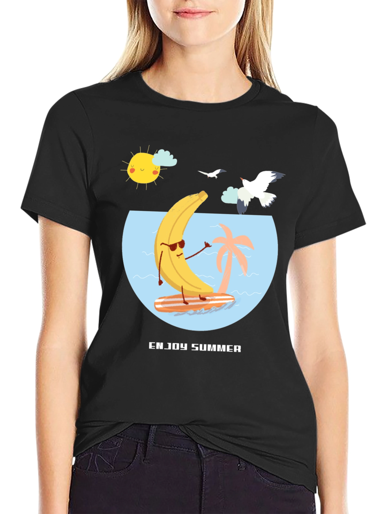 Enjoy Summer Banana Surf T-Shirt