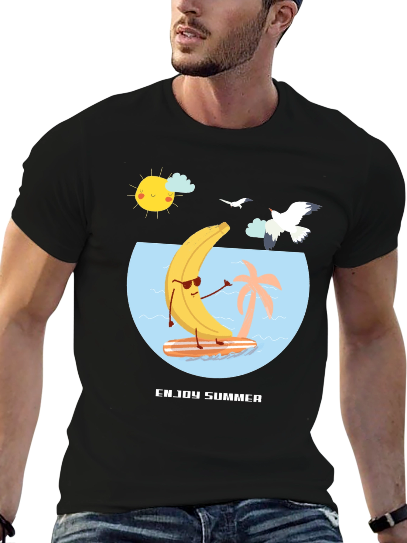 Enjoy Summer Banana Surf T-Shirt
