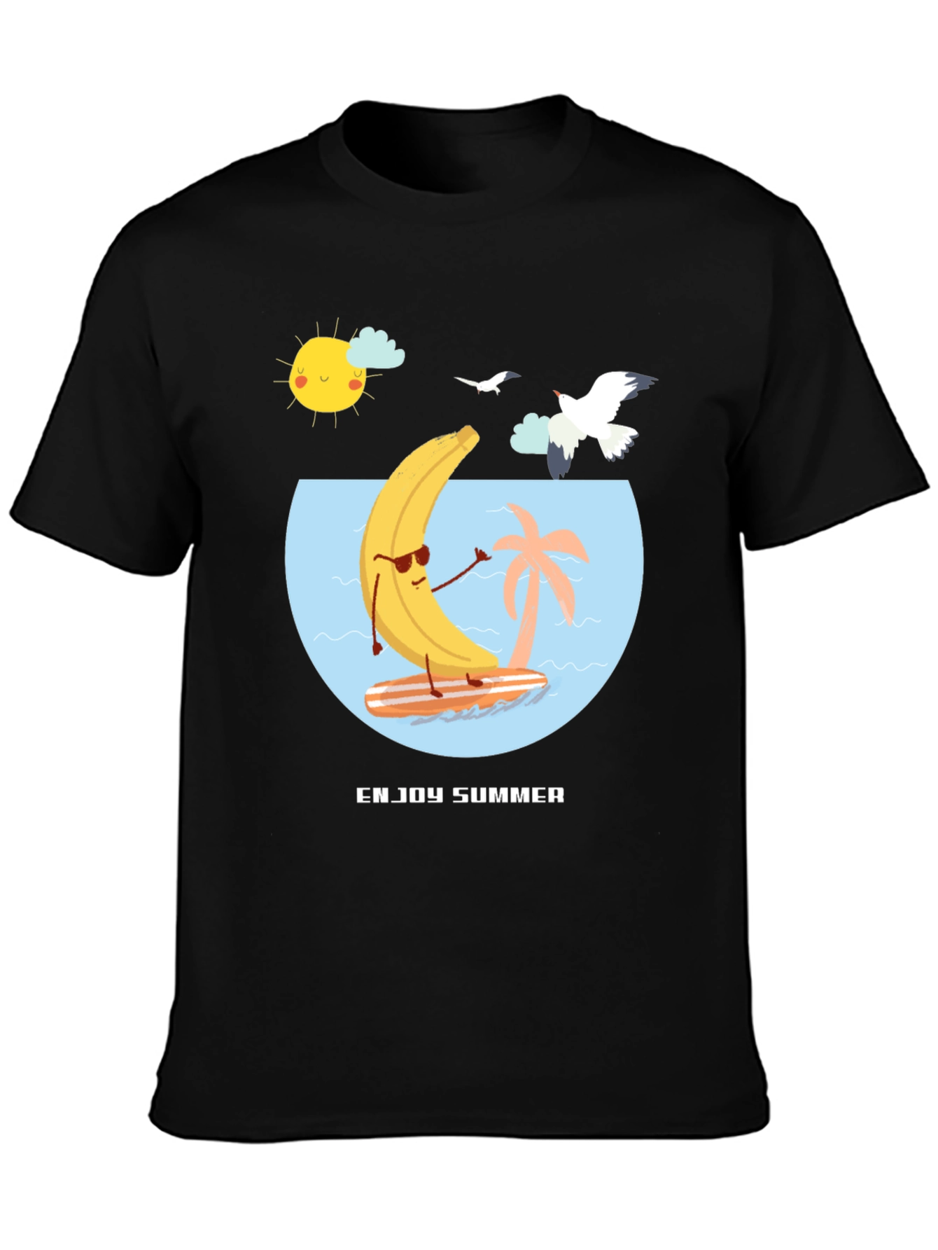 Enjoy Summer Banana Surf T-Shirt