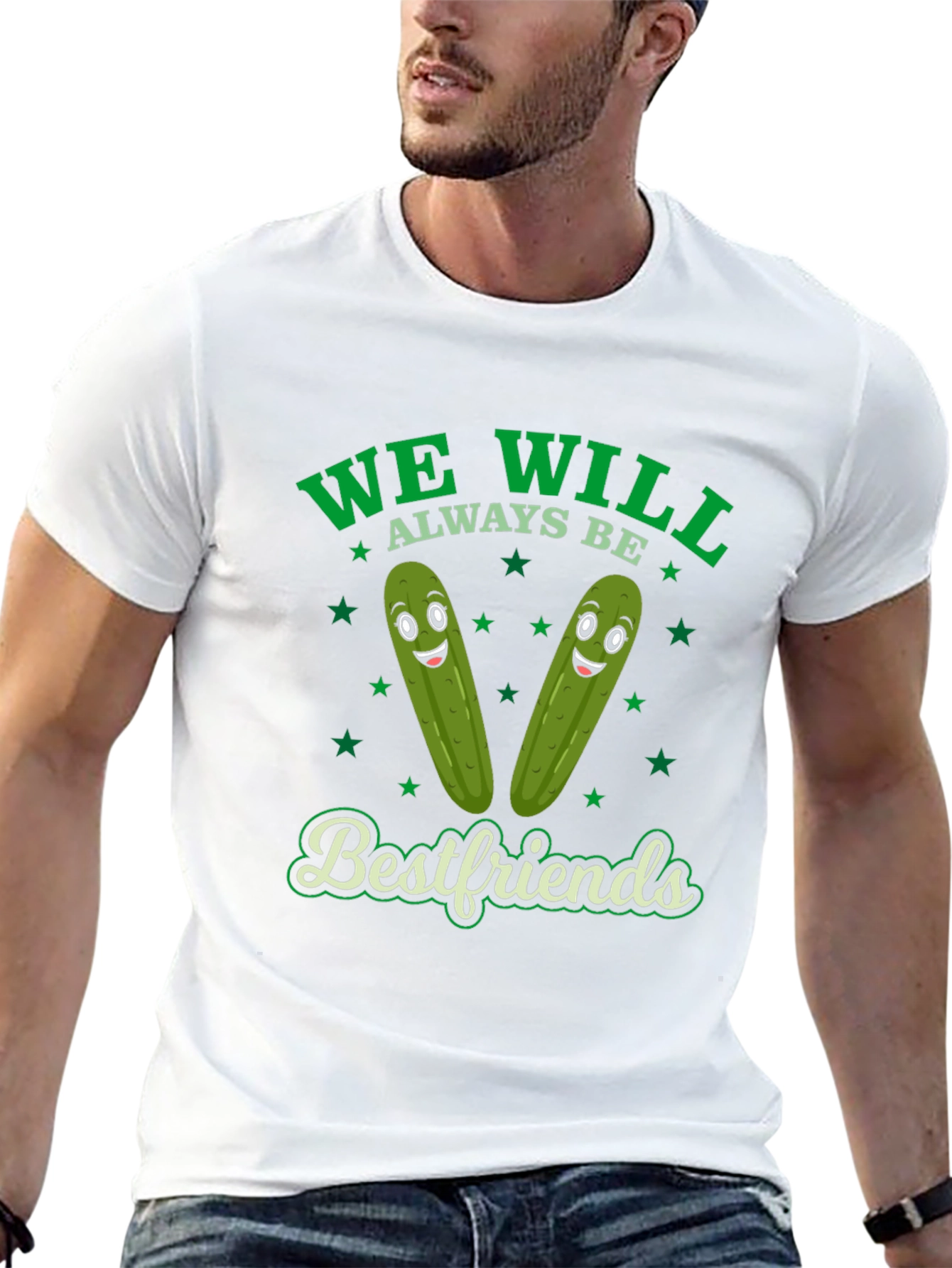 Funny Pickle Best Friends Graphic T-Shirt