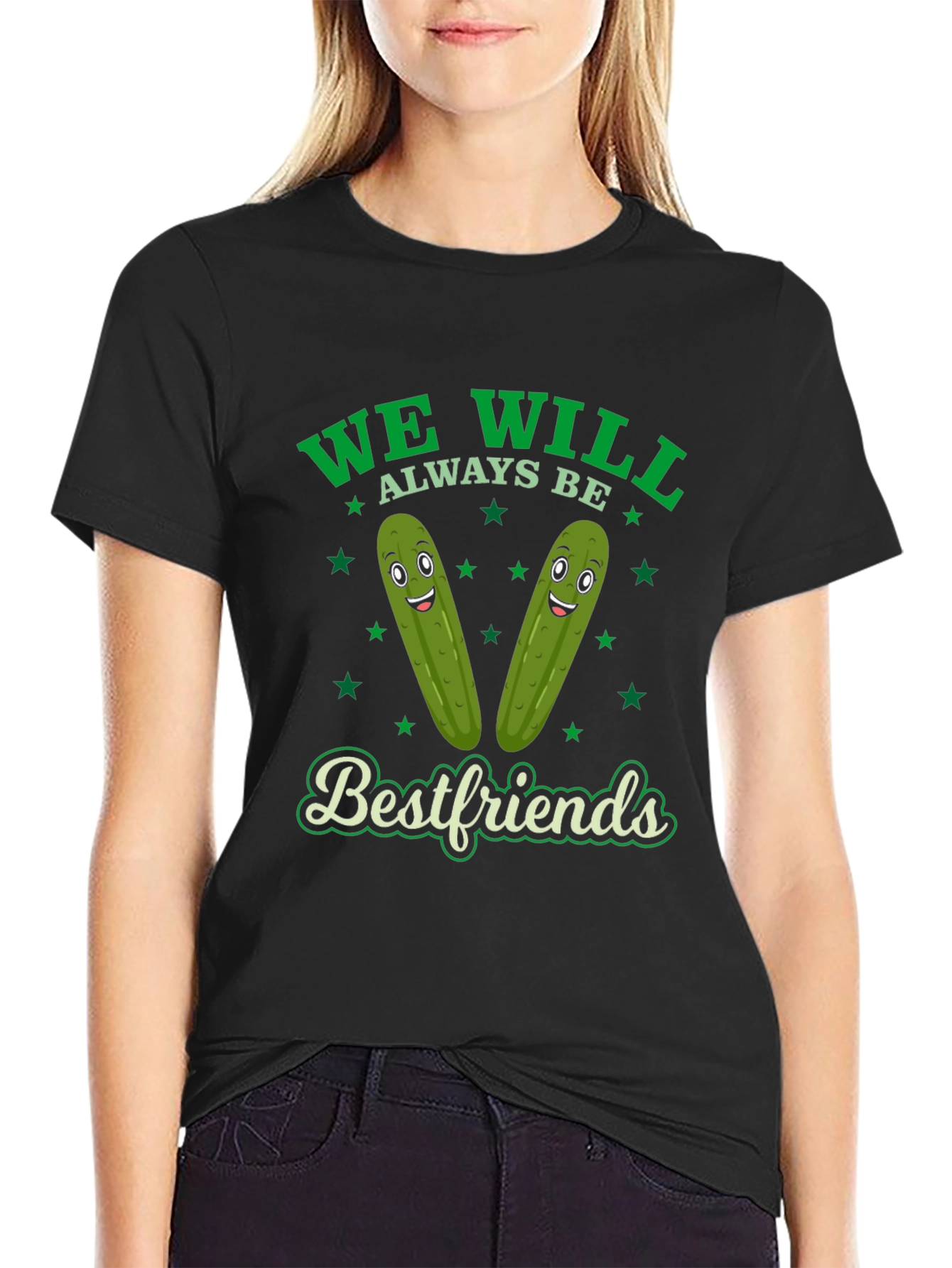 Funny Pickle Best Friends Graphic T-Shirt