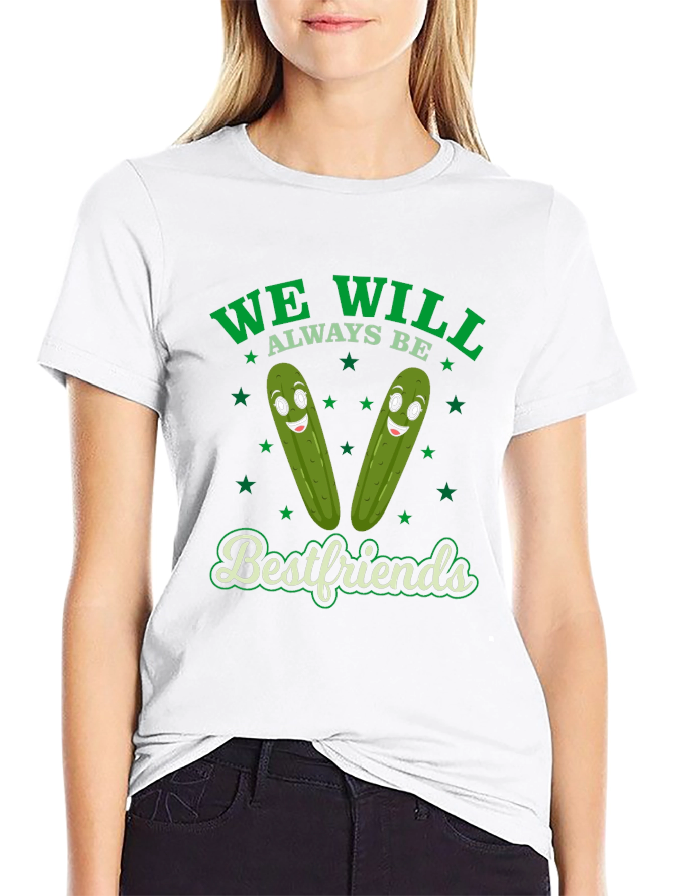 Funny Pickle Best Friends Graphic T-Shirt