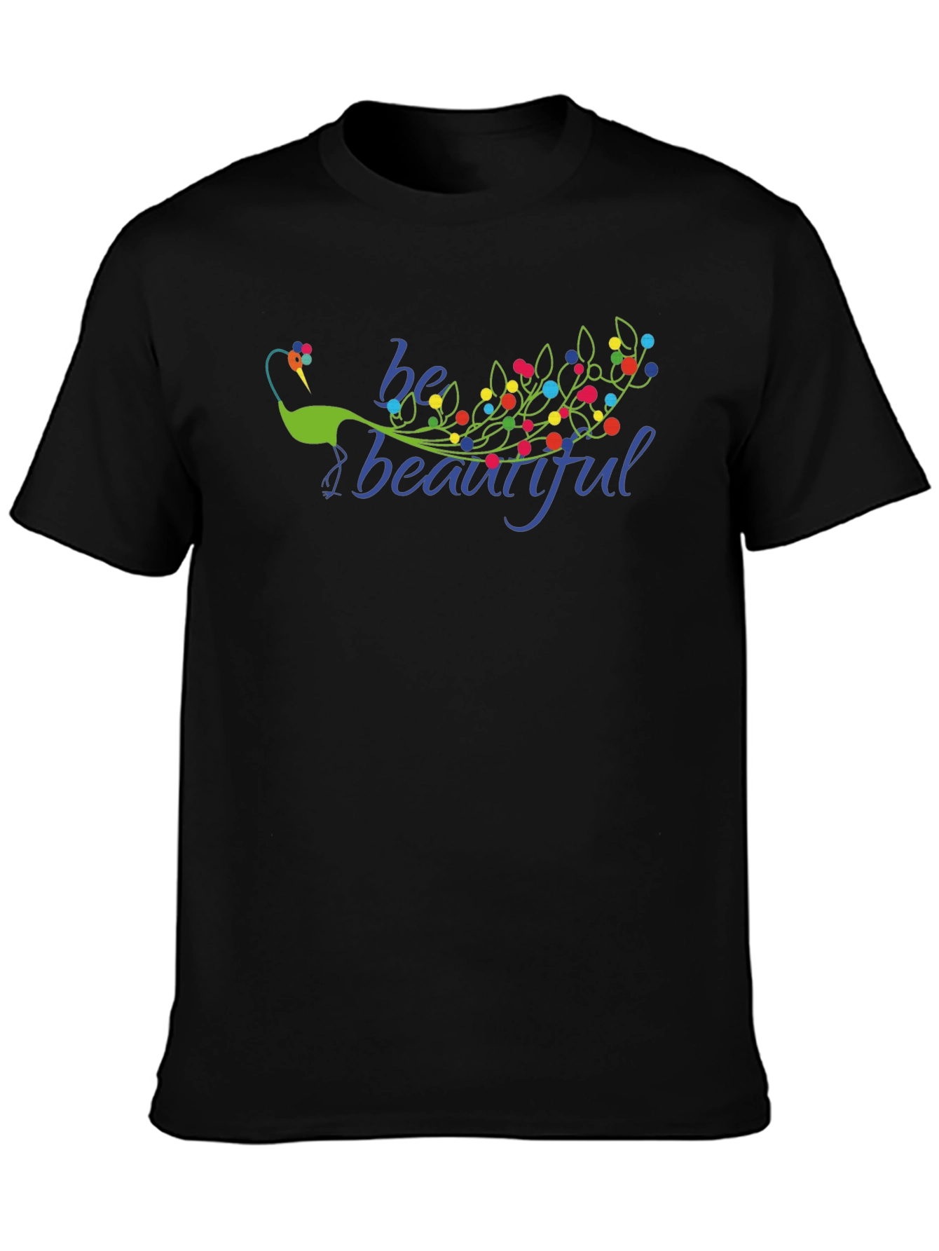 Be Beautiful Peacock Graphic T-Shirt