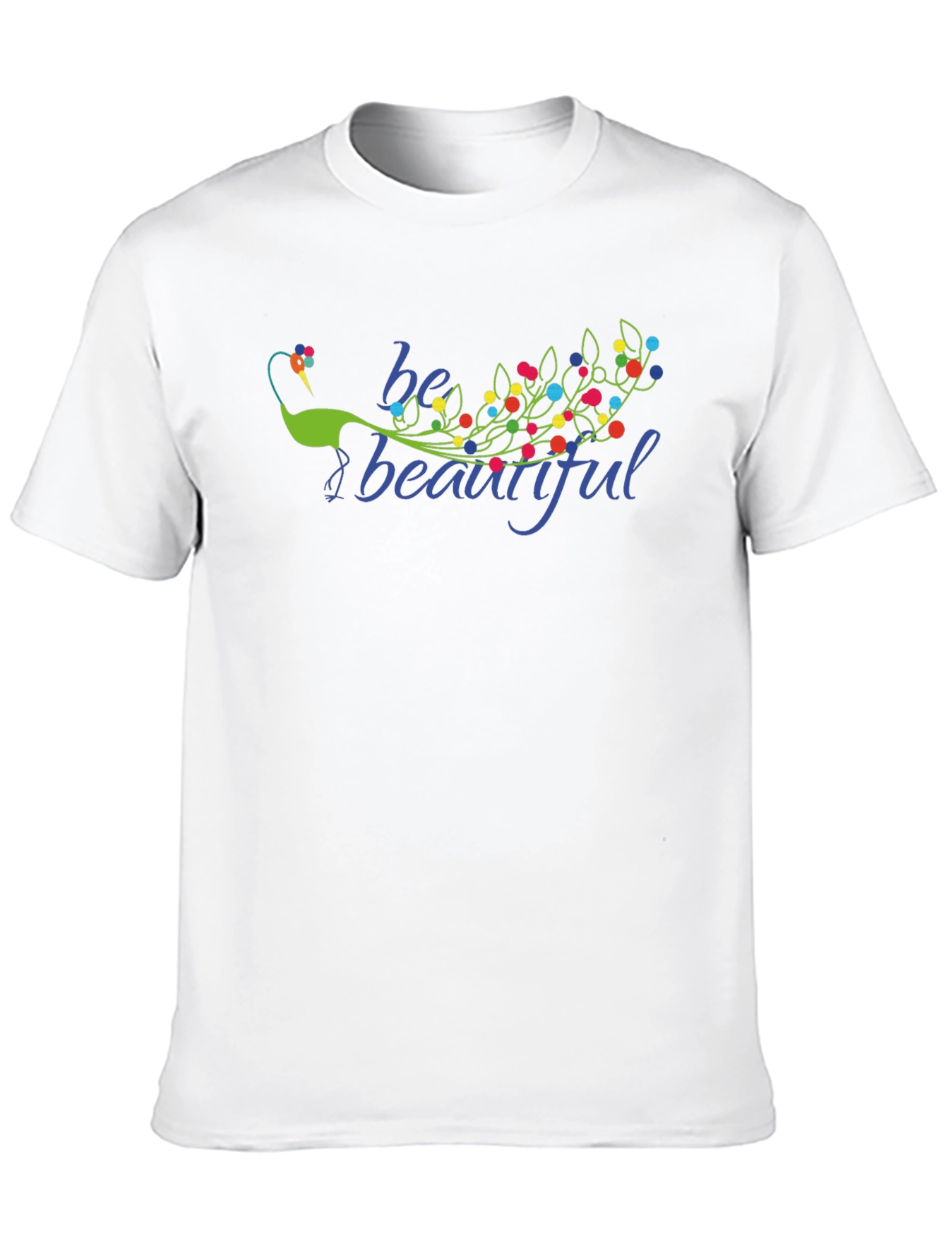 Be Beautiful Peacock Graphic T-Shirt