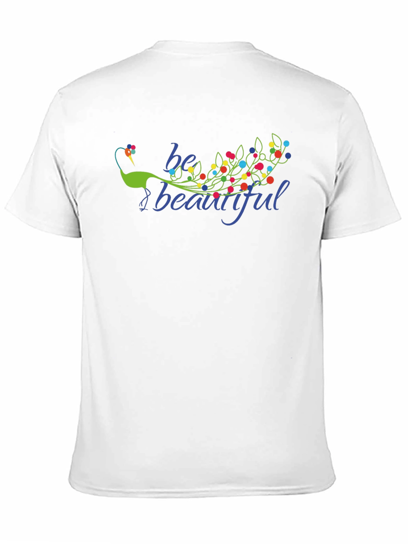 Be Beautiful Peacock Graphic T-Shirt