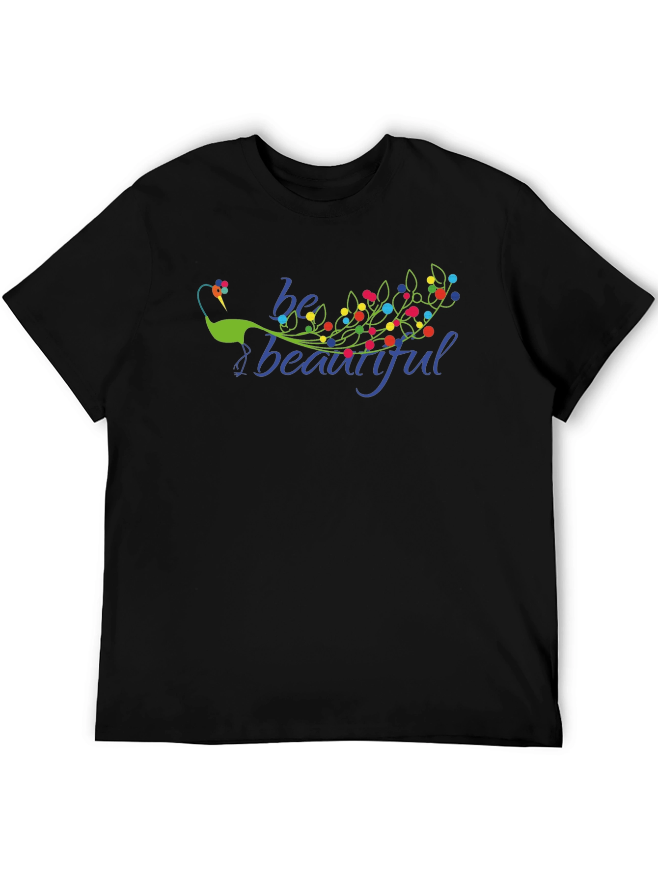 Be Beautiful Peacock Graphic T-Shirt