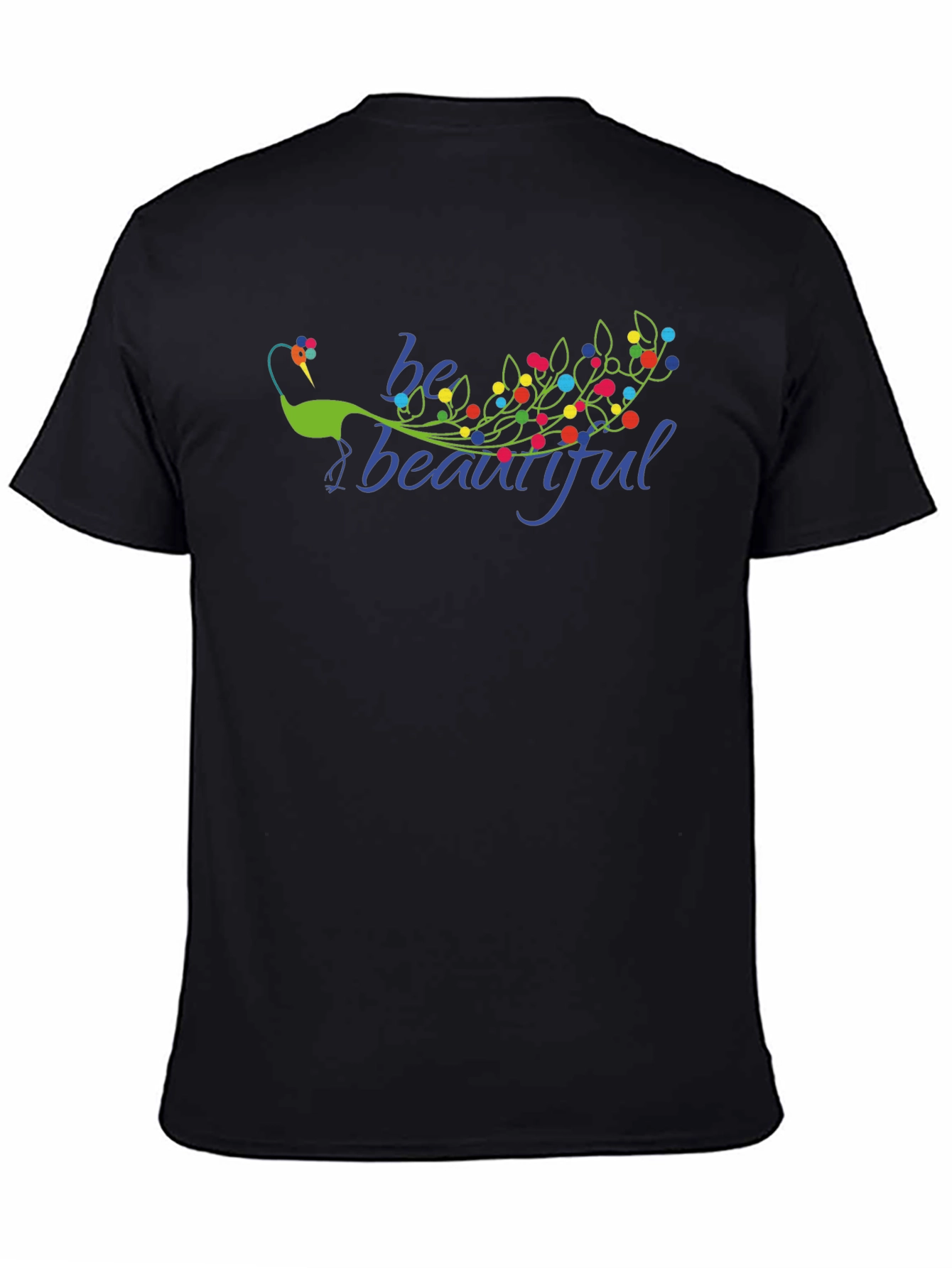 Be Beautiful Peacock Graphic T-Shirt