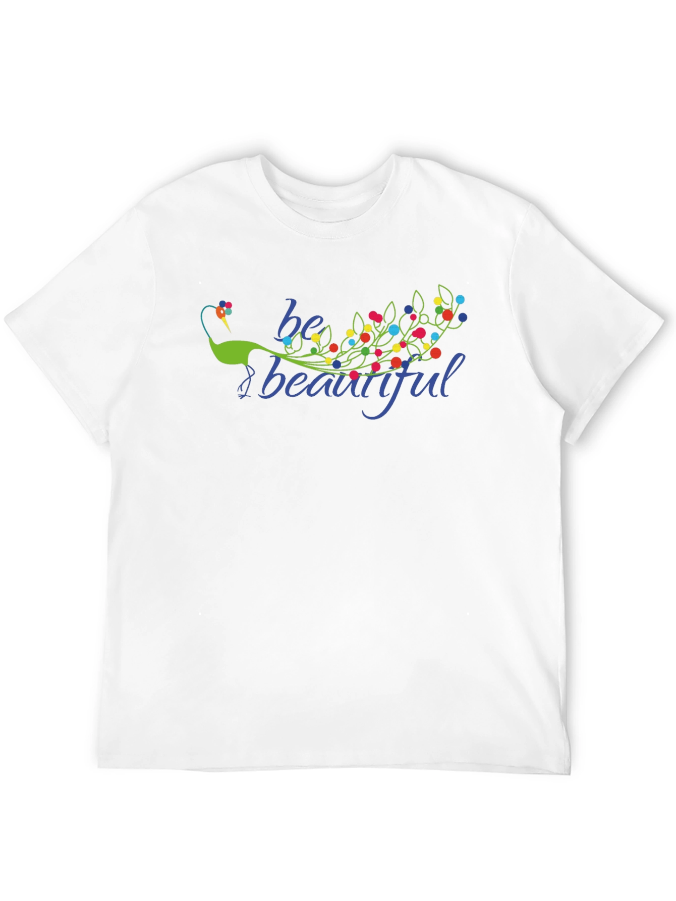 Be Beautiful Peacock Graphic T-Shirt