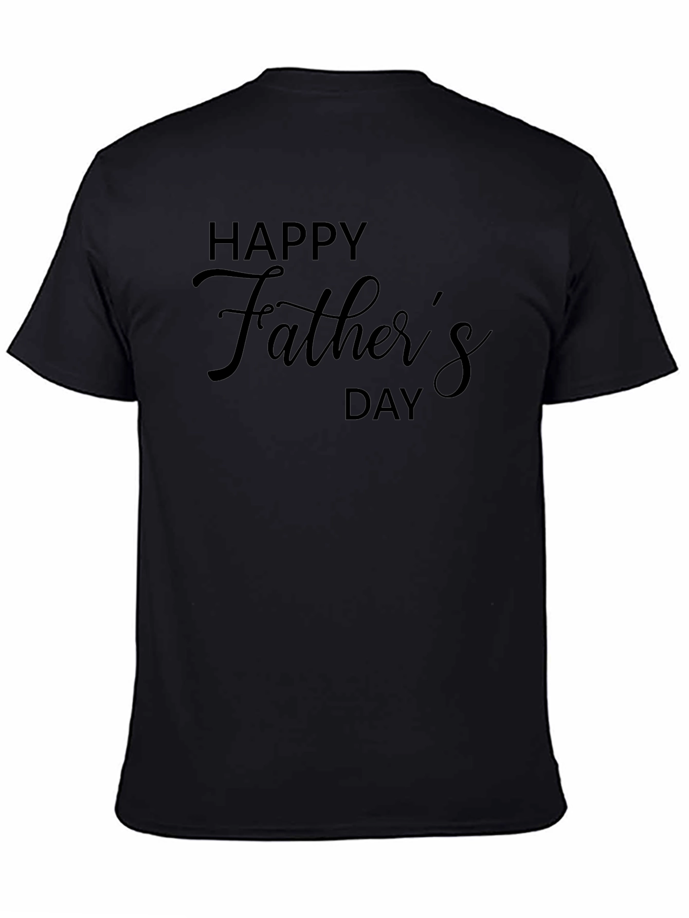 Happy Fathers Day Graphic Tee - Black
