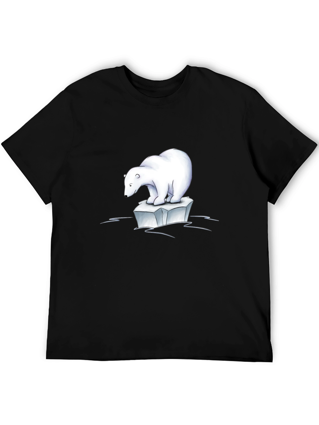 Polar Bear Iceberg Graphic Tee - Black