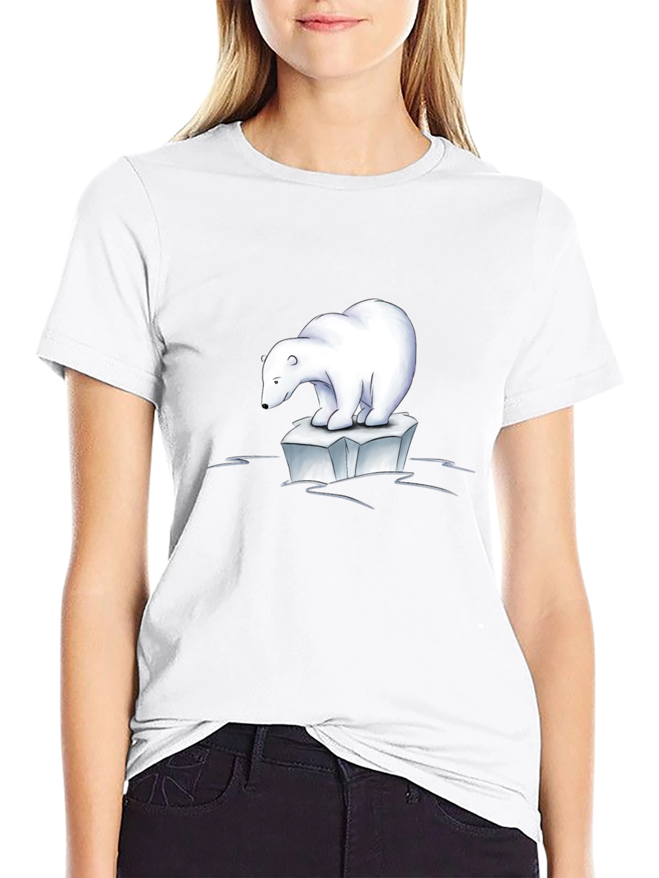 Polar Bear Iceberg Graphic Tee - Black
