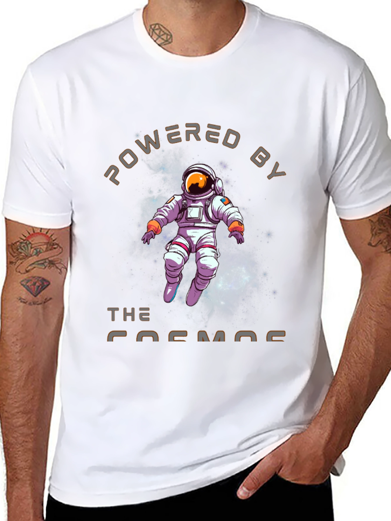 Powered by The Cosmos T-Shirt - Astronaut Design