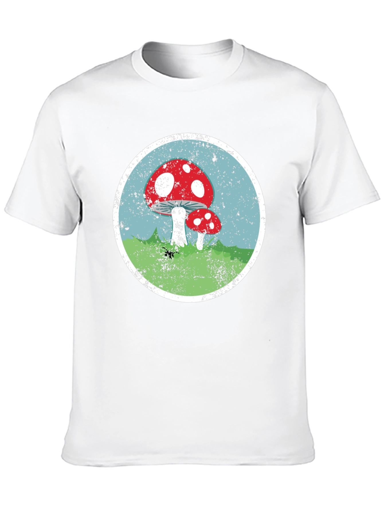 Mushroom Circle Graphic Tee - Black