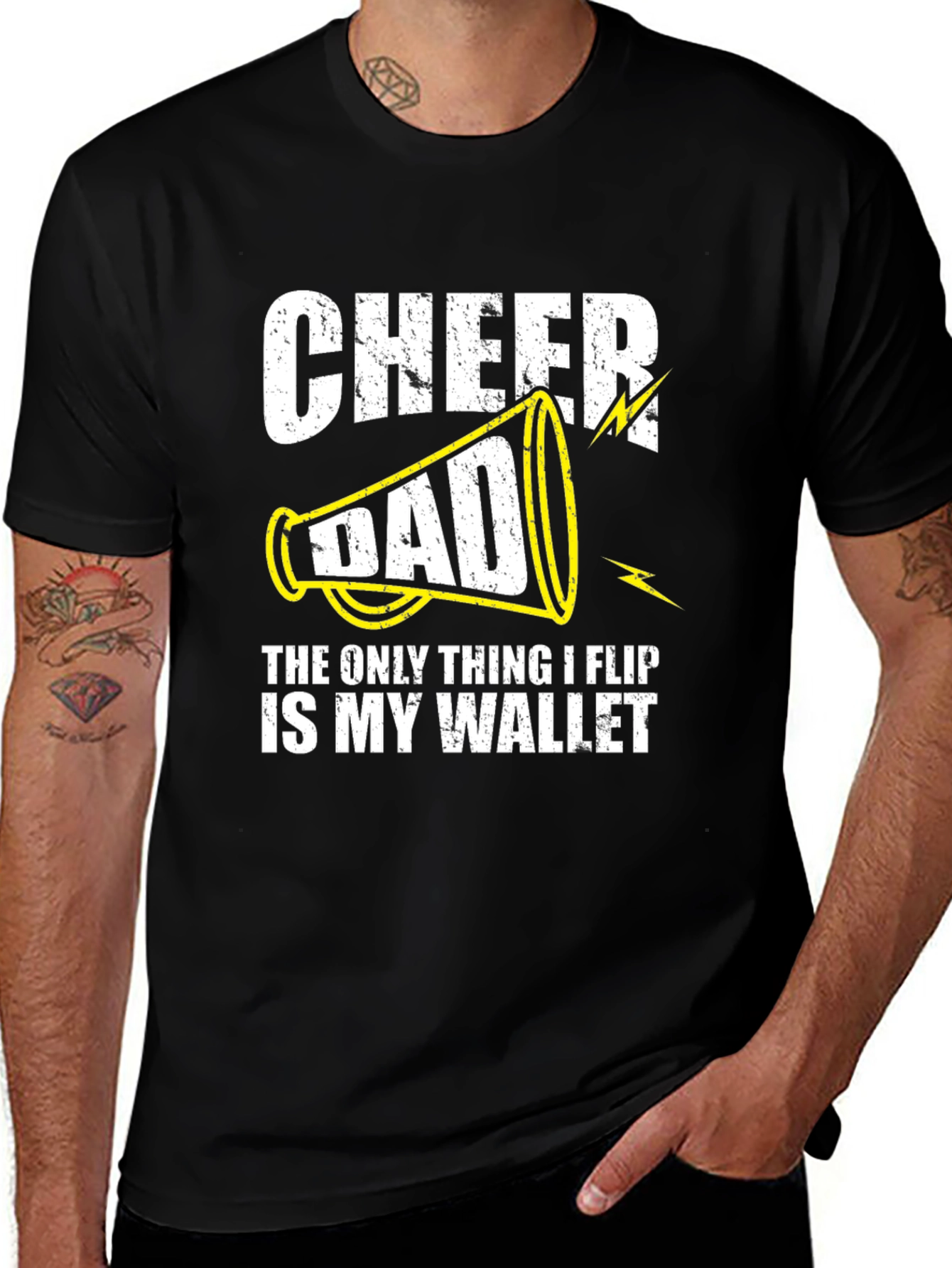 Cheer Dad T-Shirt Funny Cheerleading Parent Tee