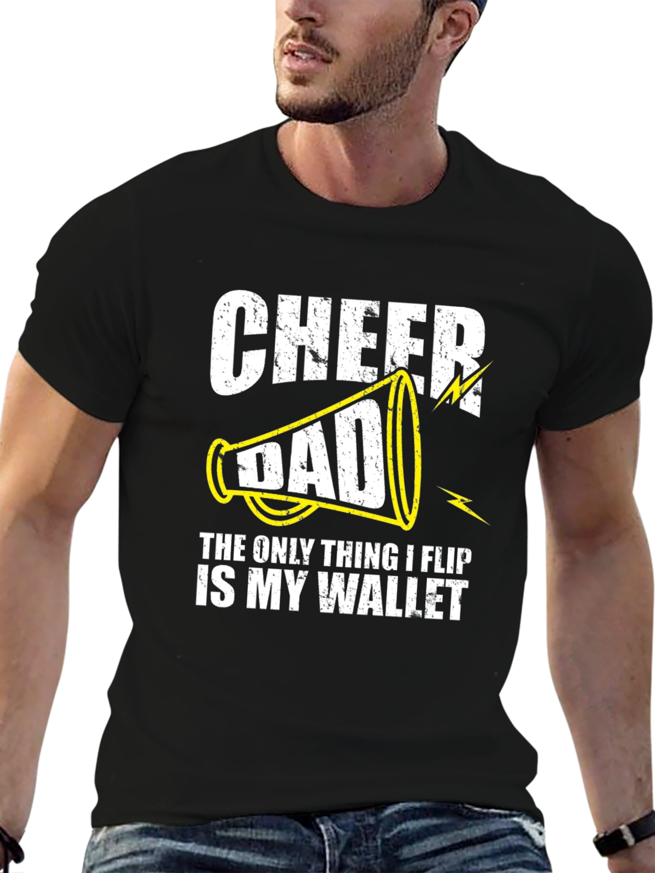Cheer Dad T-Shirt Funny Cheerleading Parent Tee