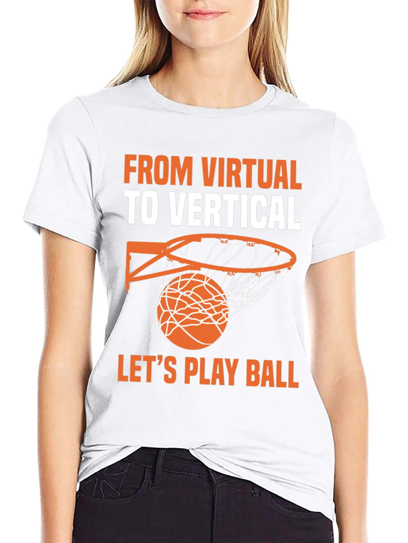 Virtual to Vertical Basketball Graphic Tee
