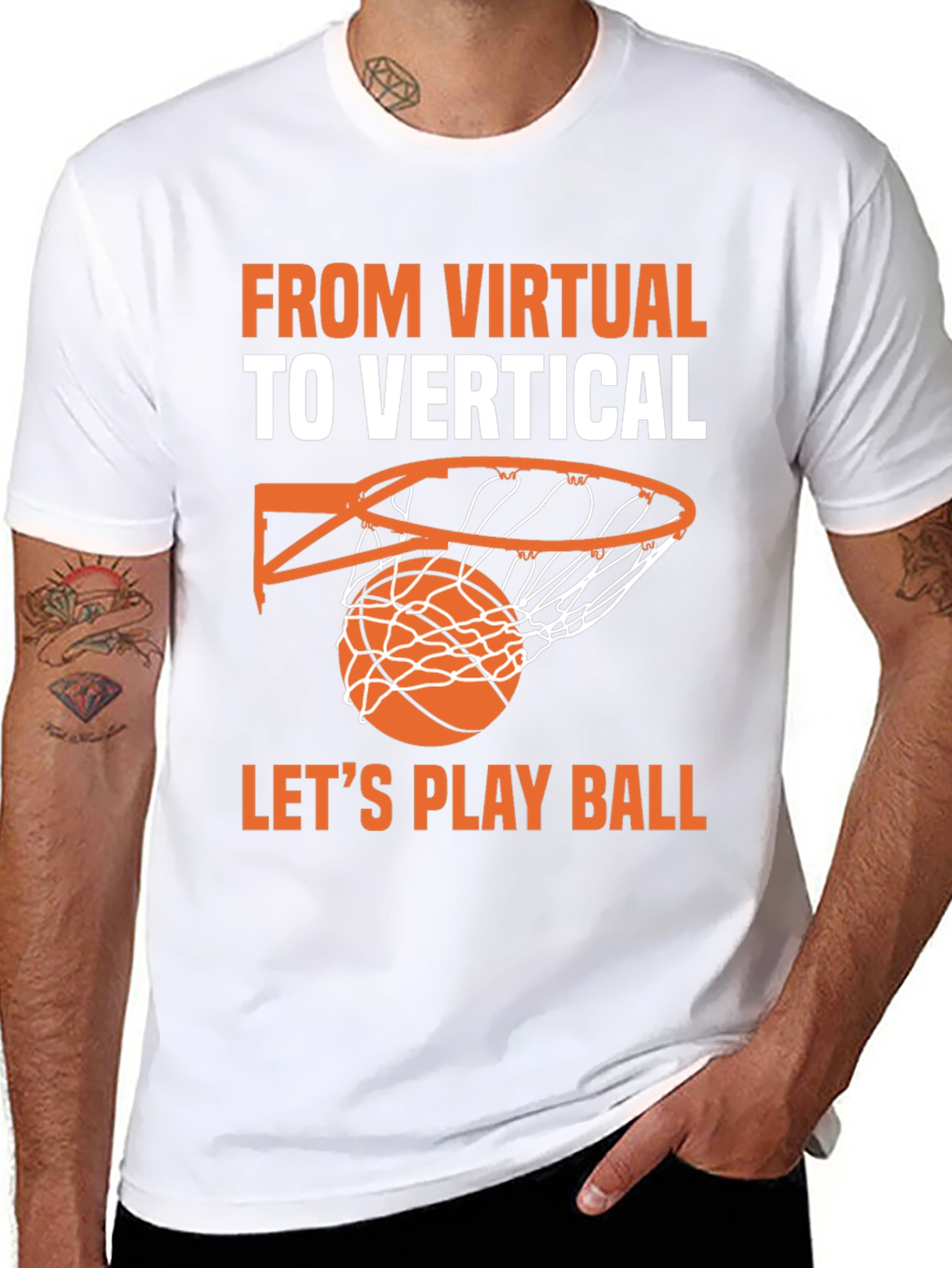 Virtual to Vertical Basketball Graphic Tee