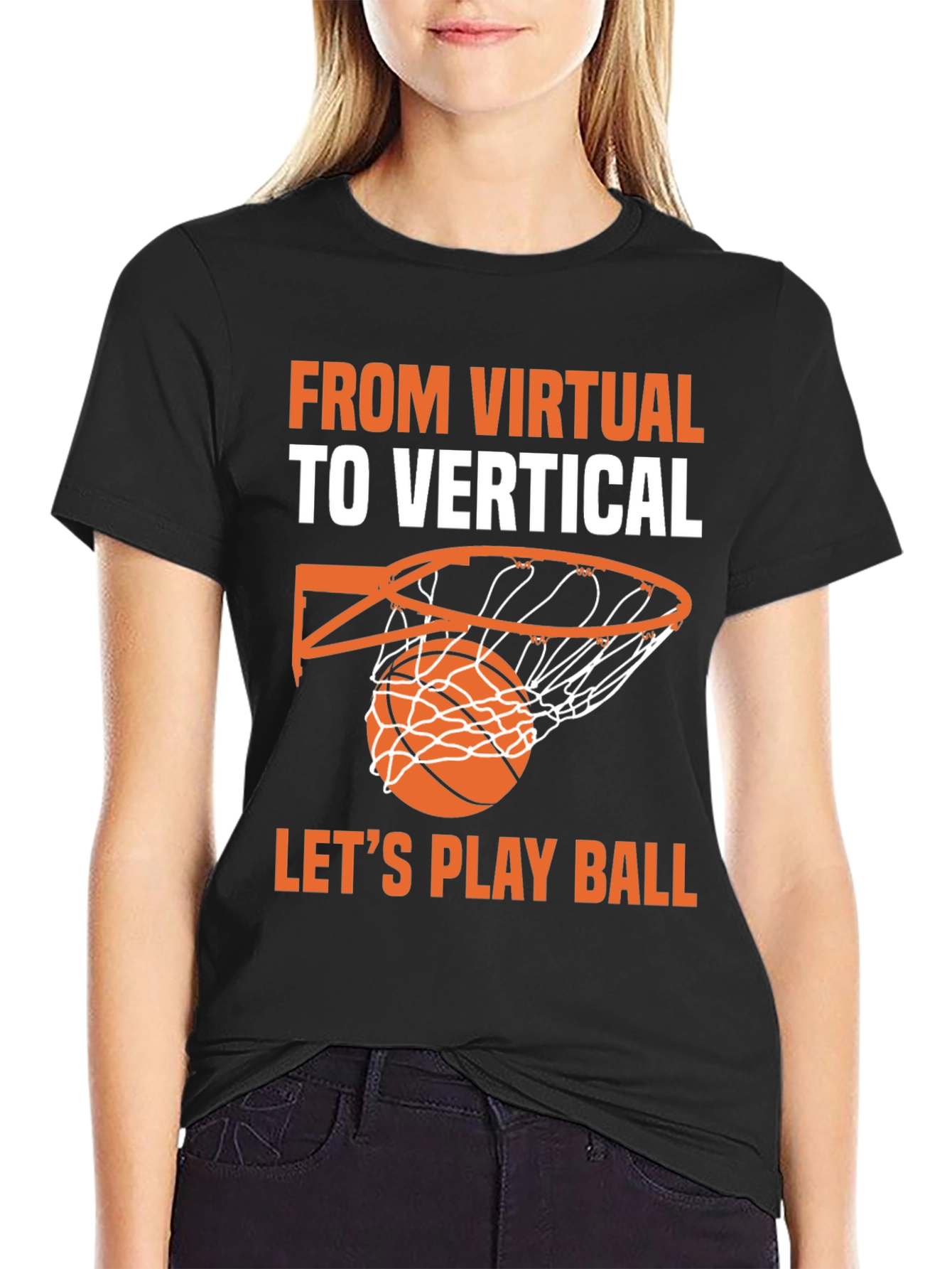 Virtual to Vertical Basketball Graphic Tee