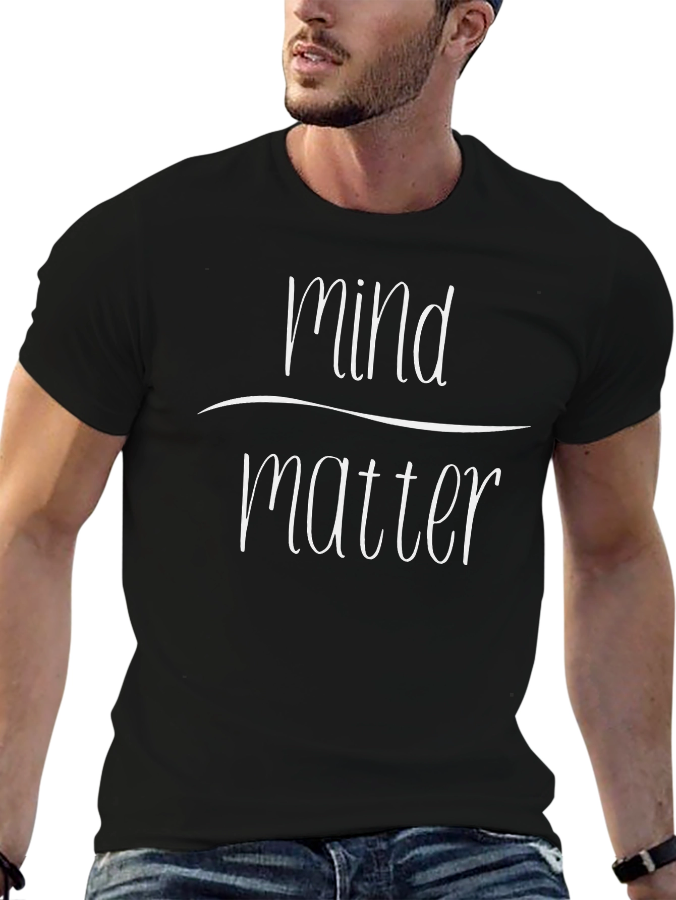 Mind Over Matter Graphic Tee - Black Cotton