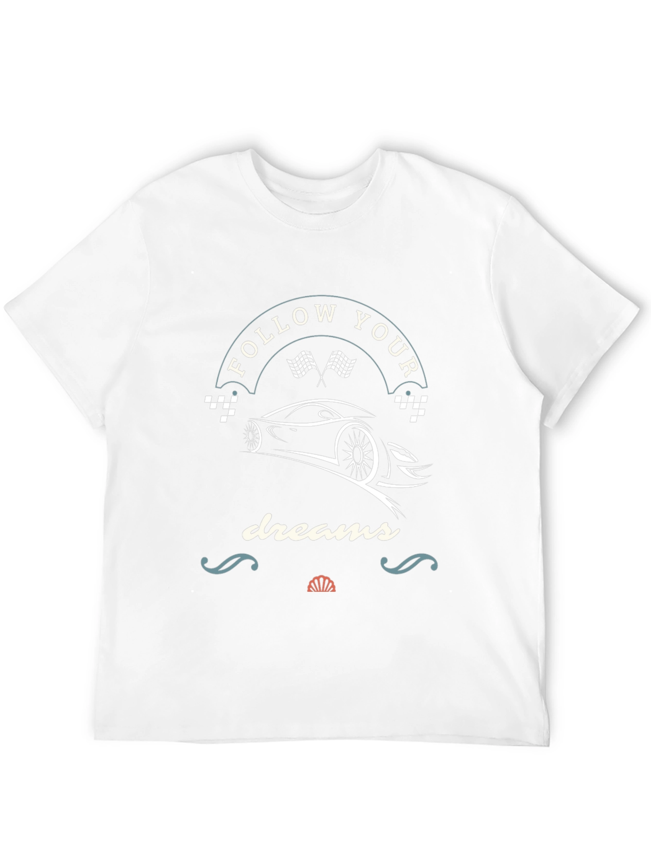 Follow Your Dreams Racing Car T-Shirt - Black