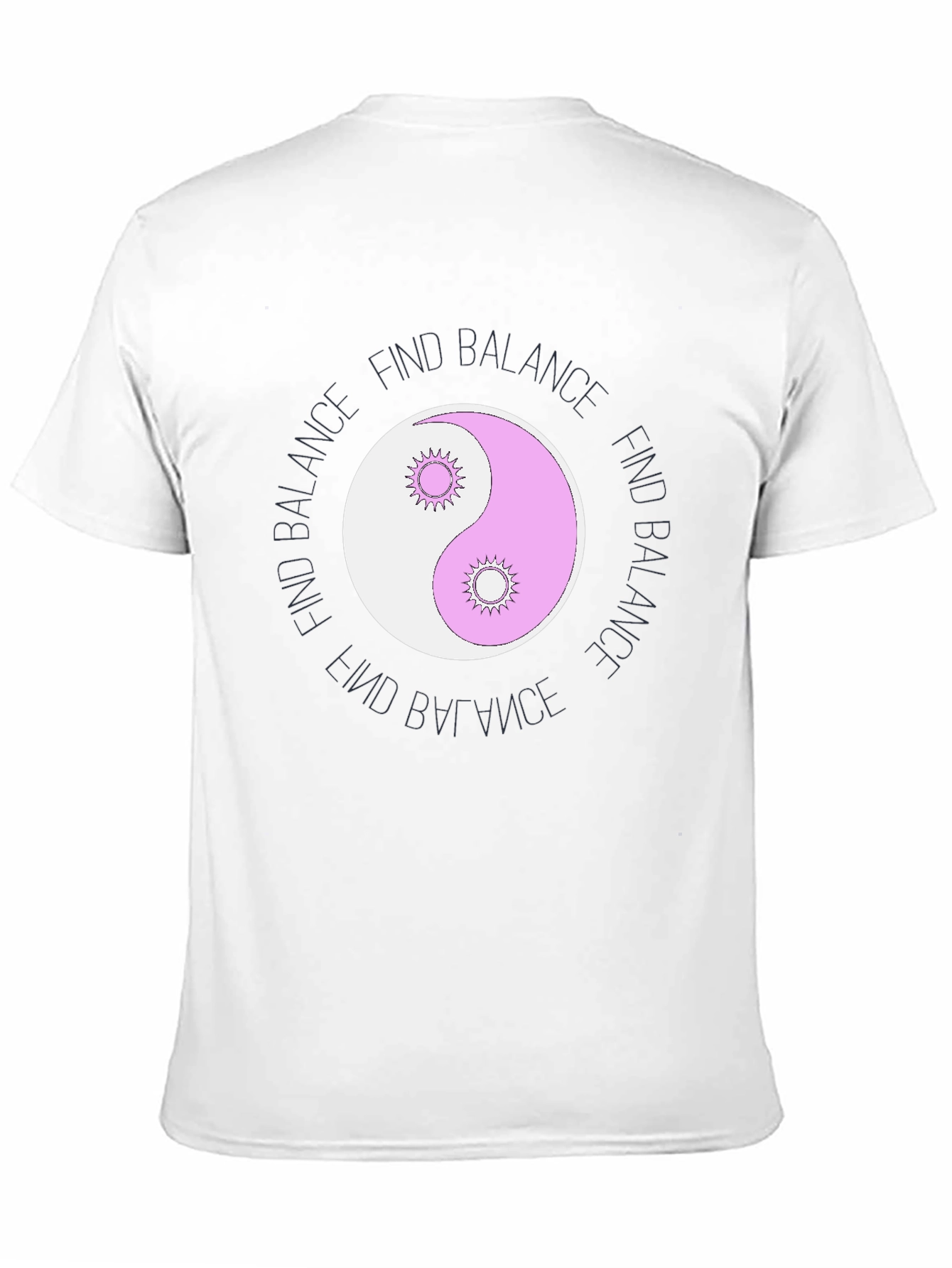Find Balance Graphic T-Shirt - Yin Yang Design