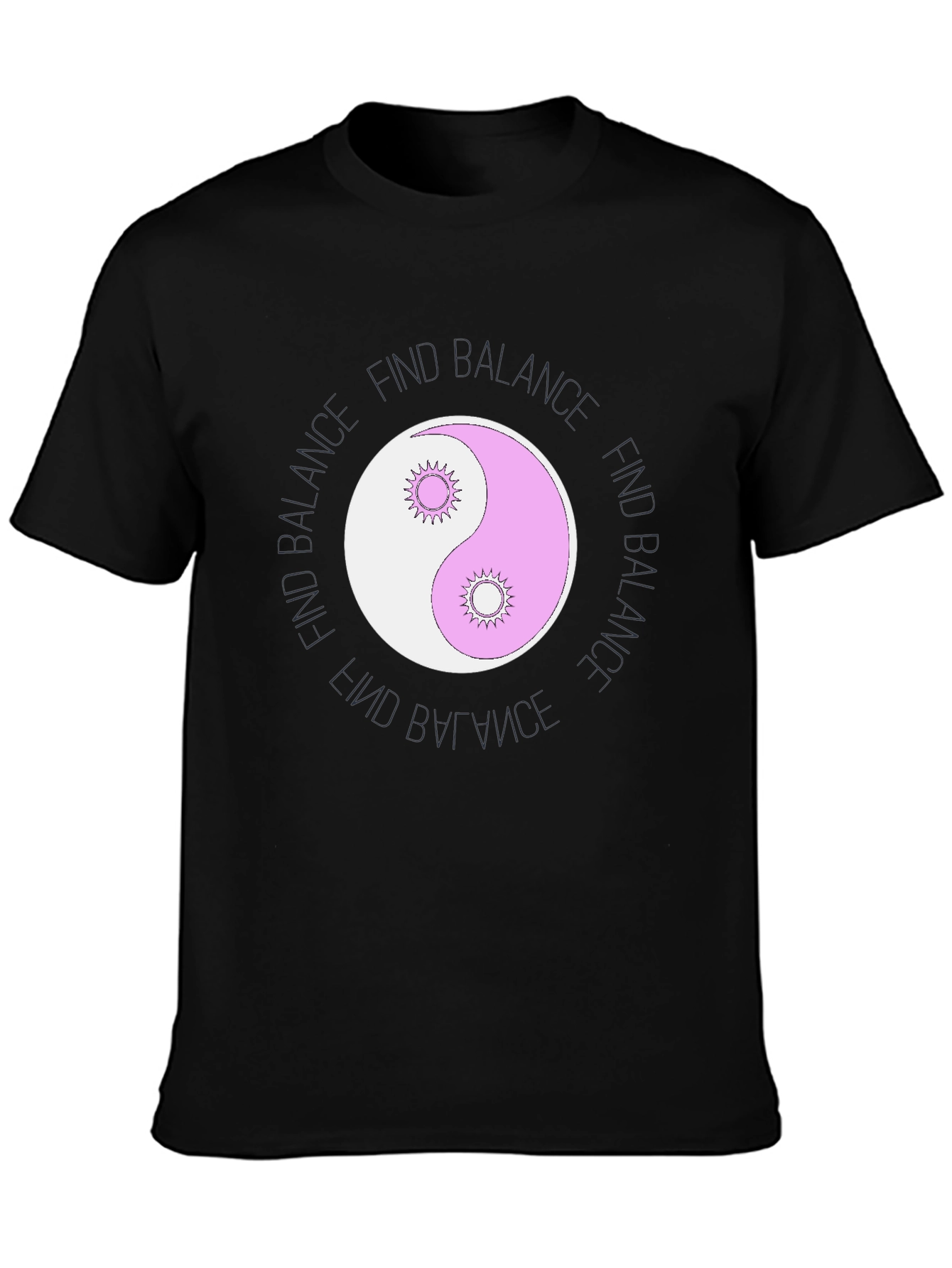 Find Balance Graphic T-Shirt - Yin Yang Design