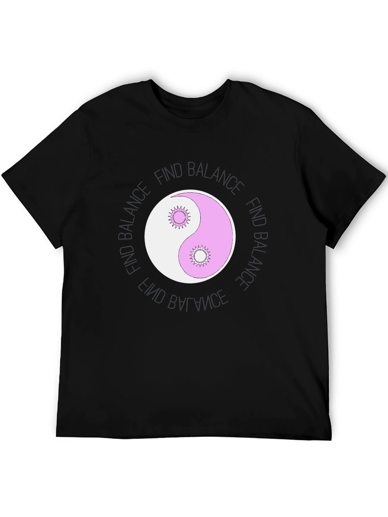 Find Balance Graphic T-Shirt - Yin Yang Design