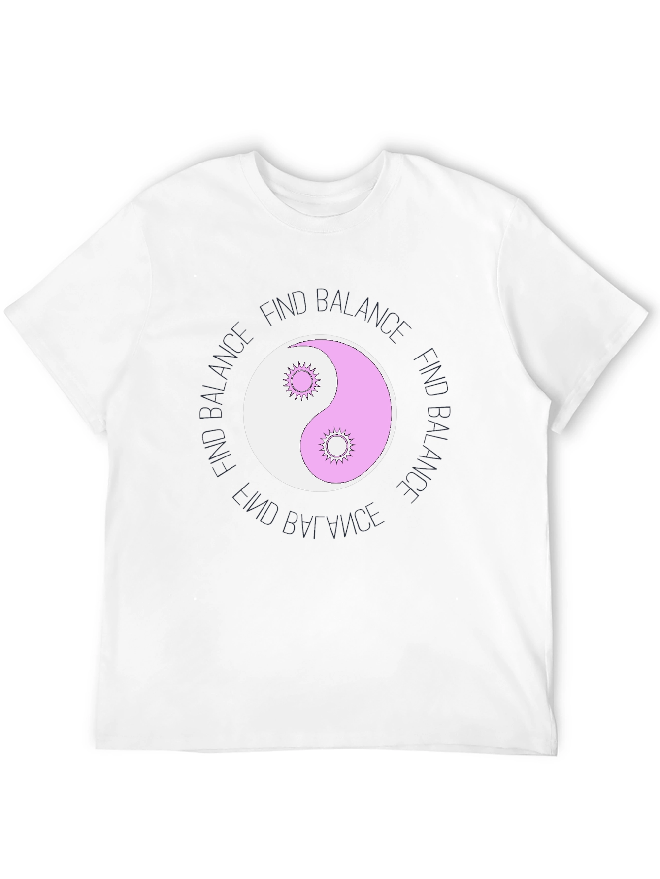 Find Balance Graphic T-Shirt - Yin Yang Design