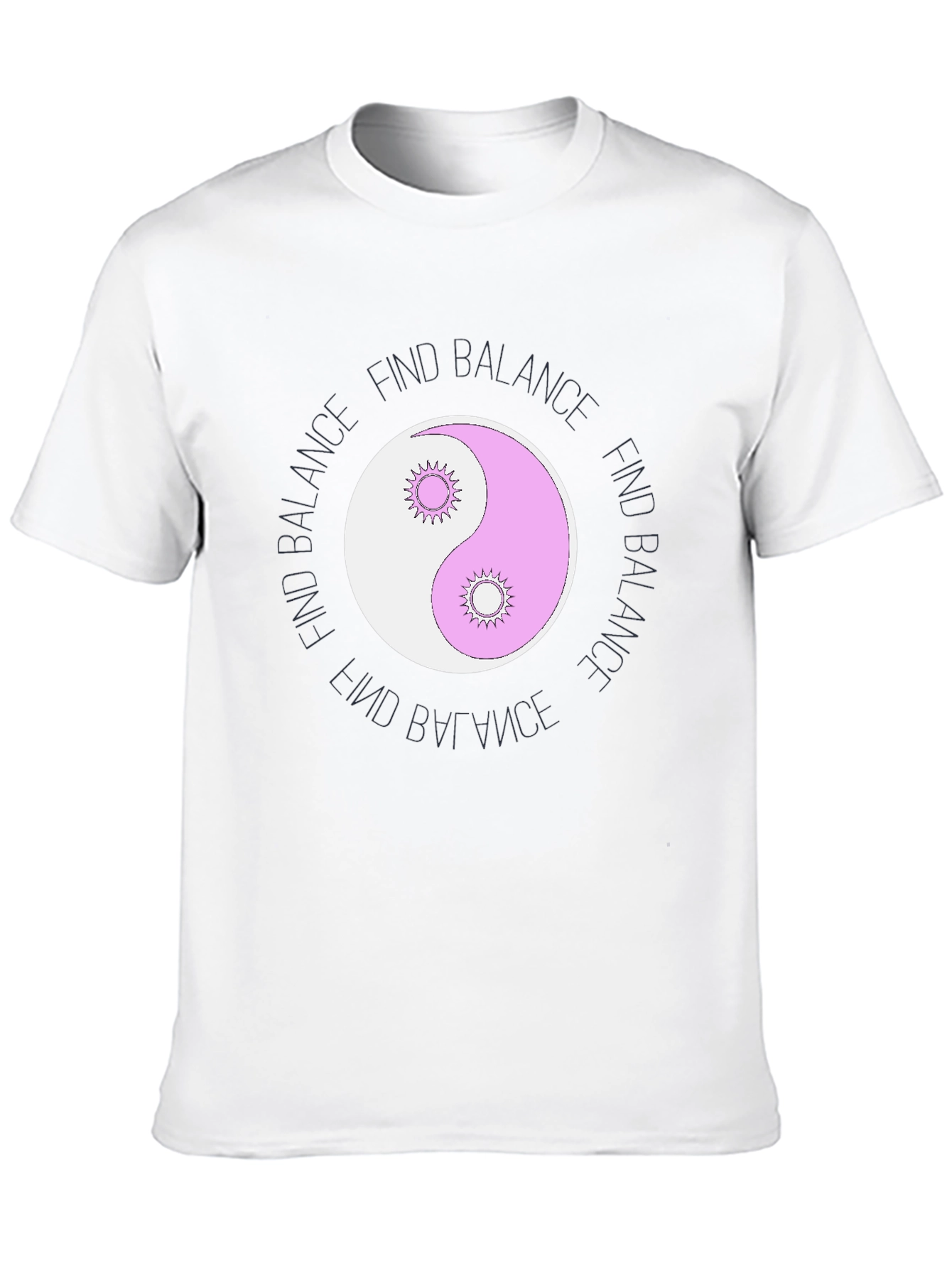 Find Balance Graphic T-Shirt - Yin Yang Design
