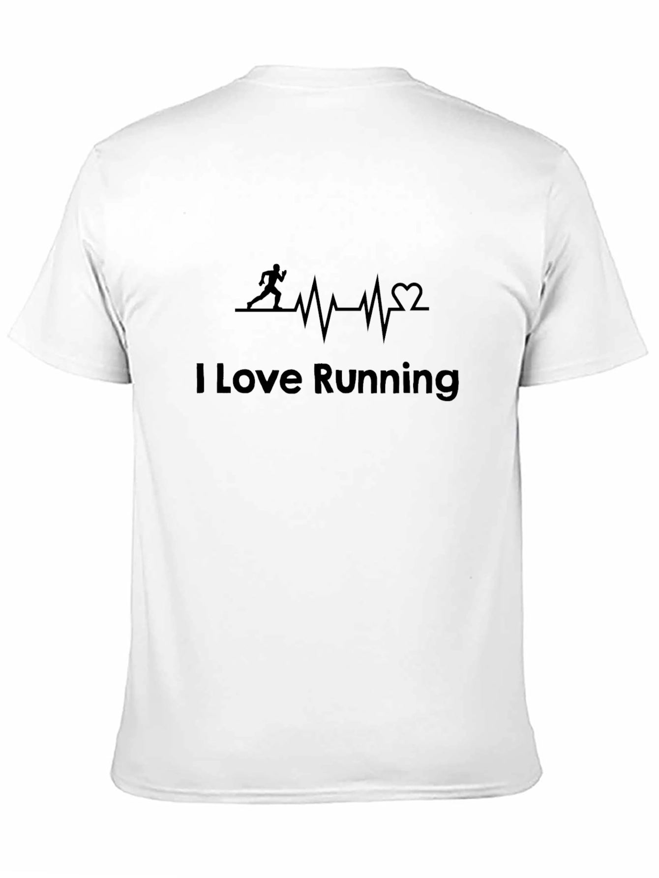 I Love Running T-Shirt - Heartbeat Runner Design