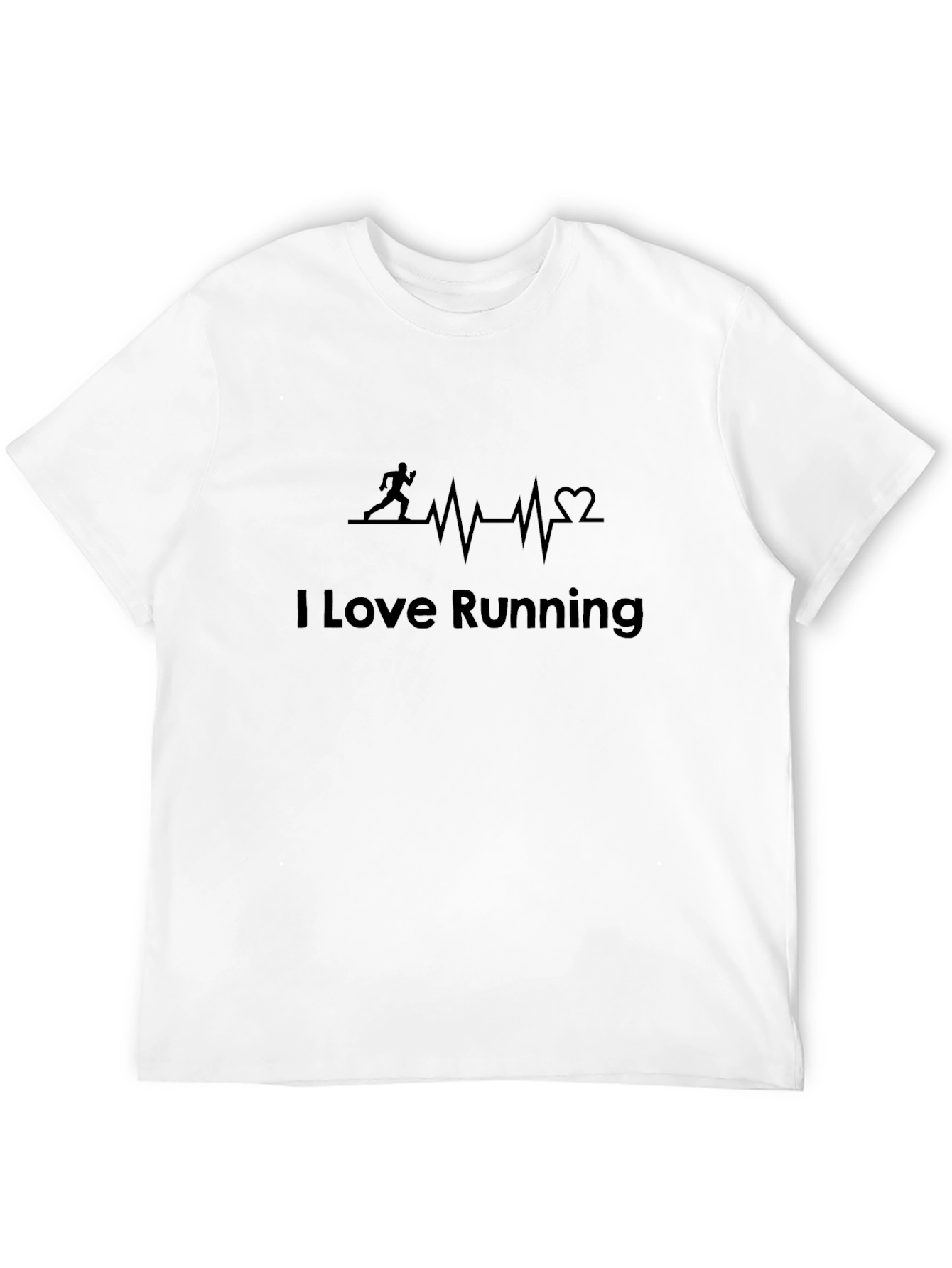 I Love Running T-Shirt - Heartbeat Runner Design