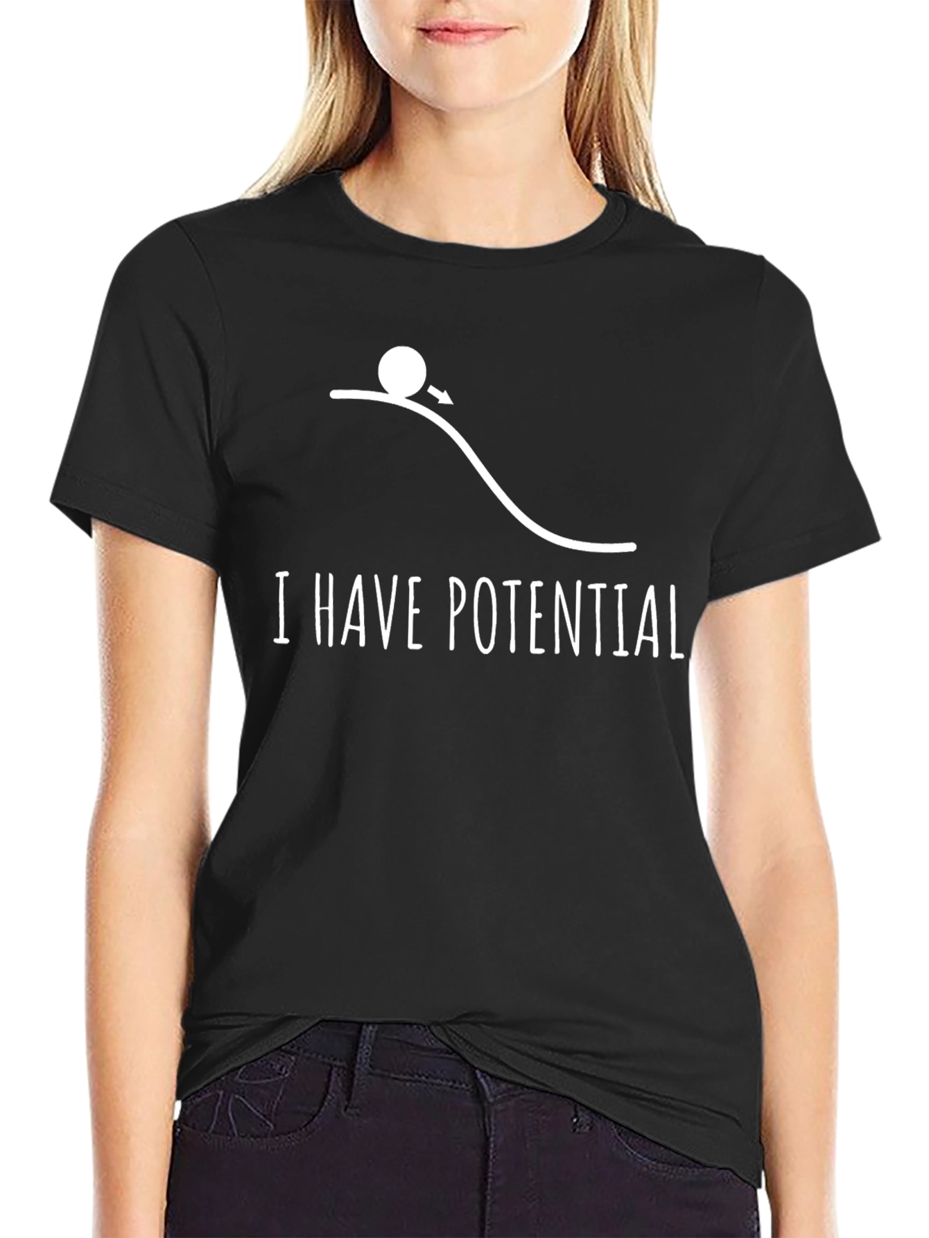 I Have Potential Graphic Tee - Black