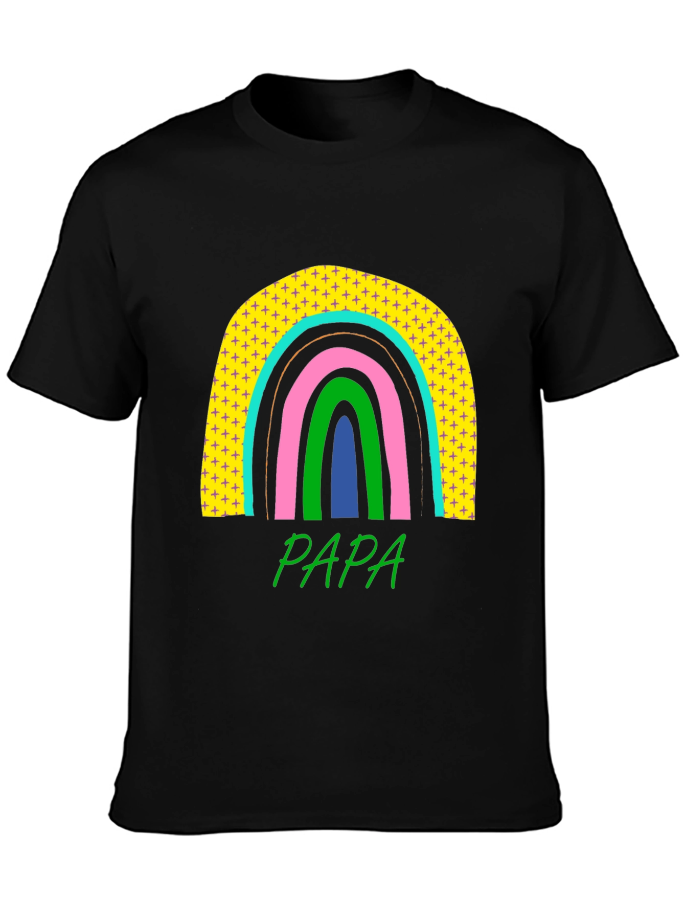 Papa Rainbow Graphic Tee - Fathers Day Gift