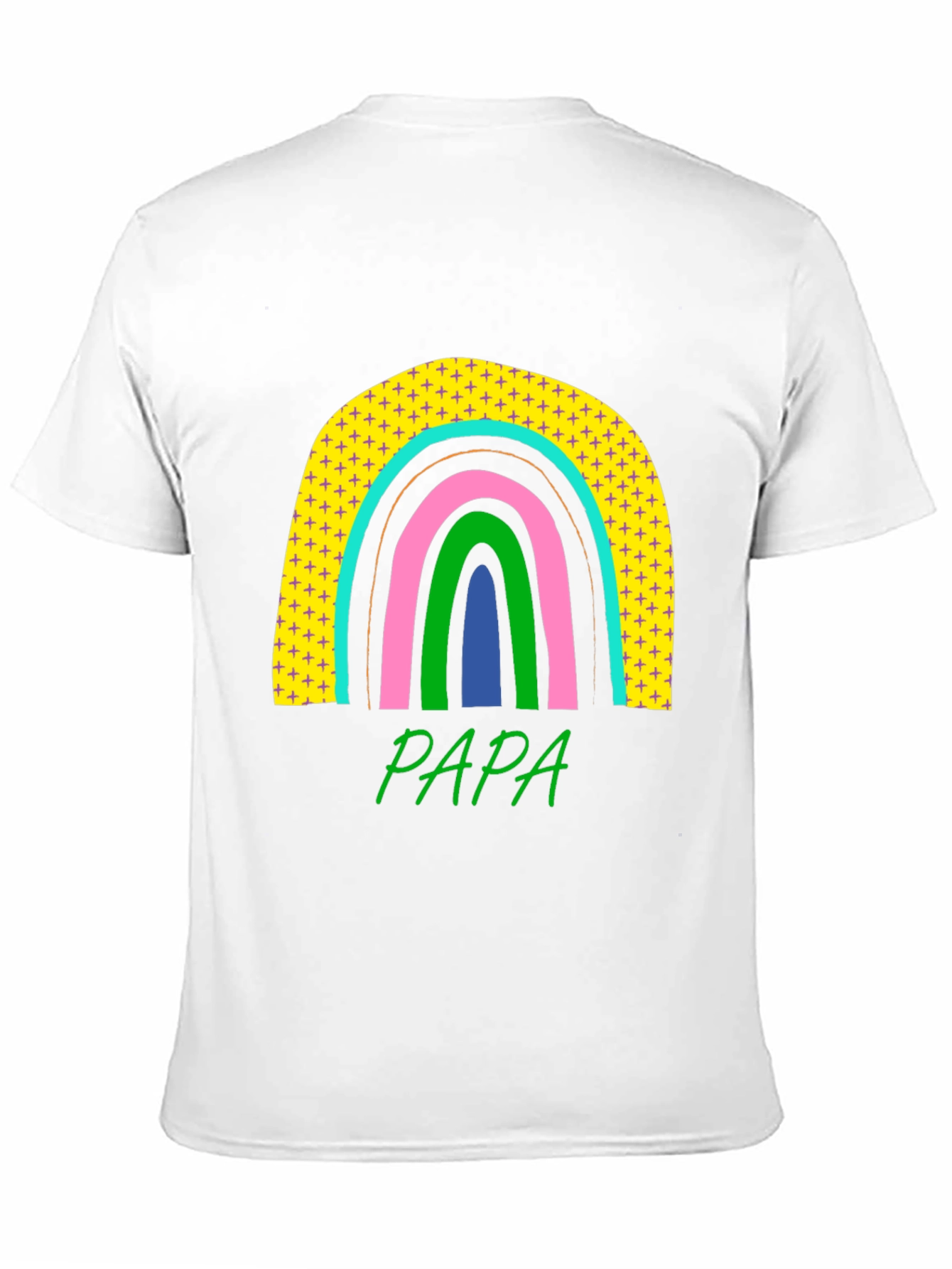 Papa Rainbow Graphic Tee - Fathers Day Gift