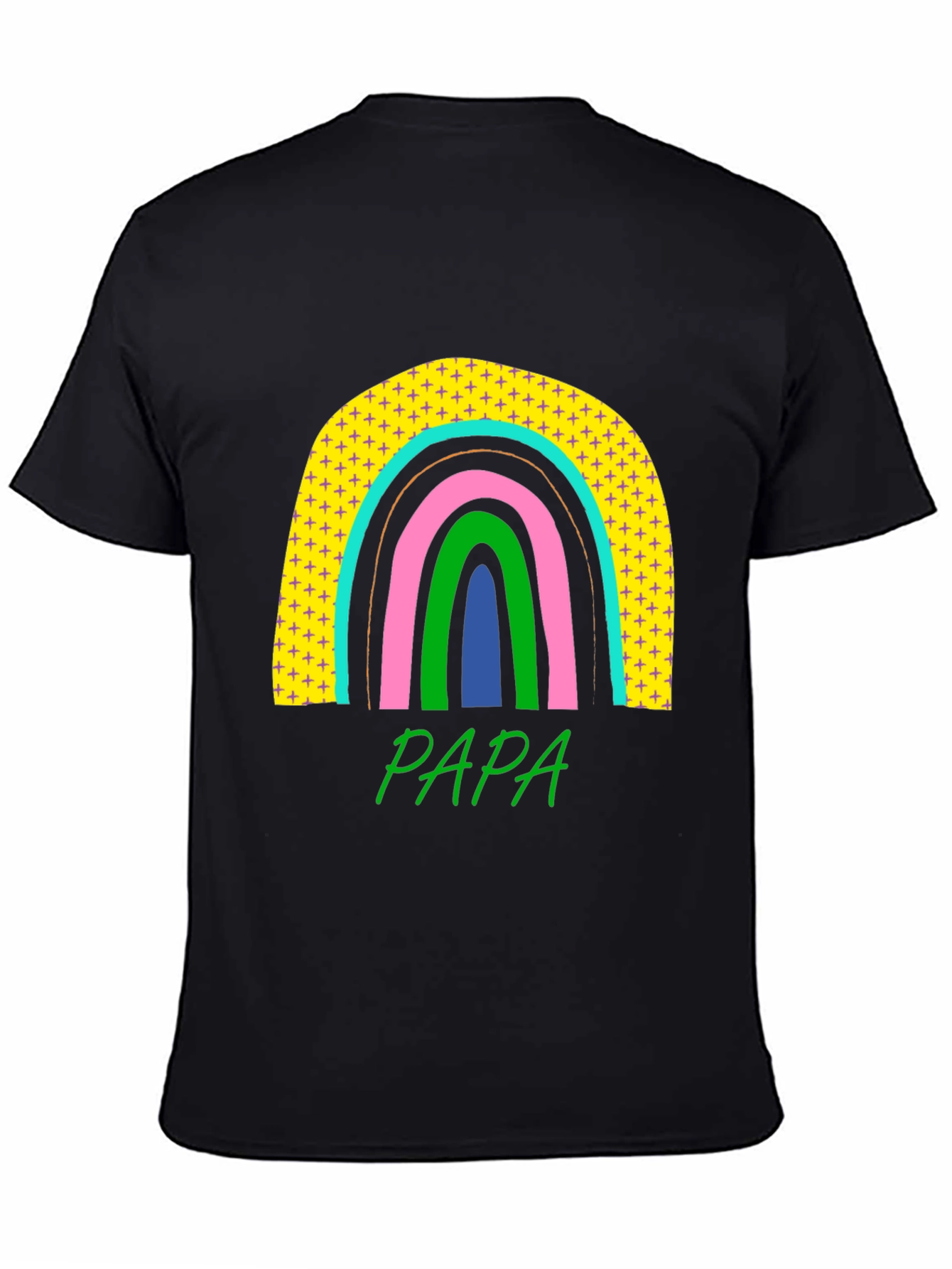 Papa Rainbow Graphic Tee - Fathers Day Gift