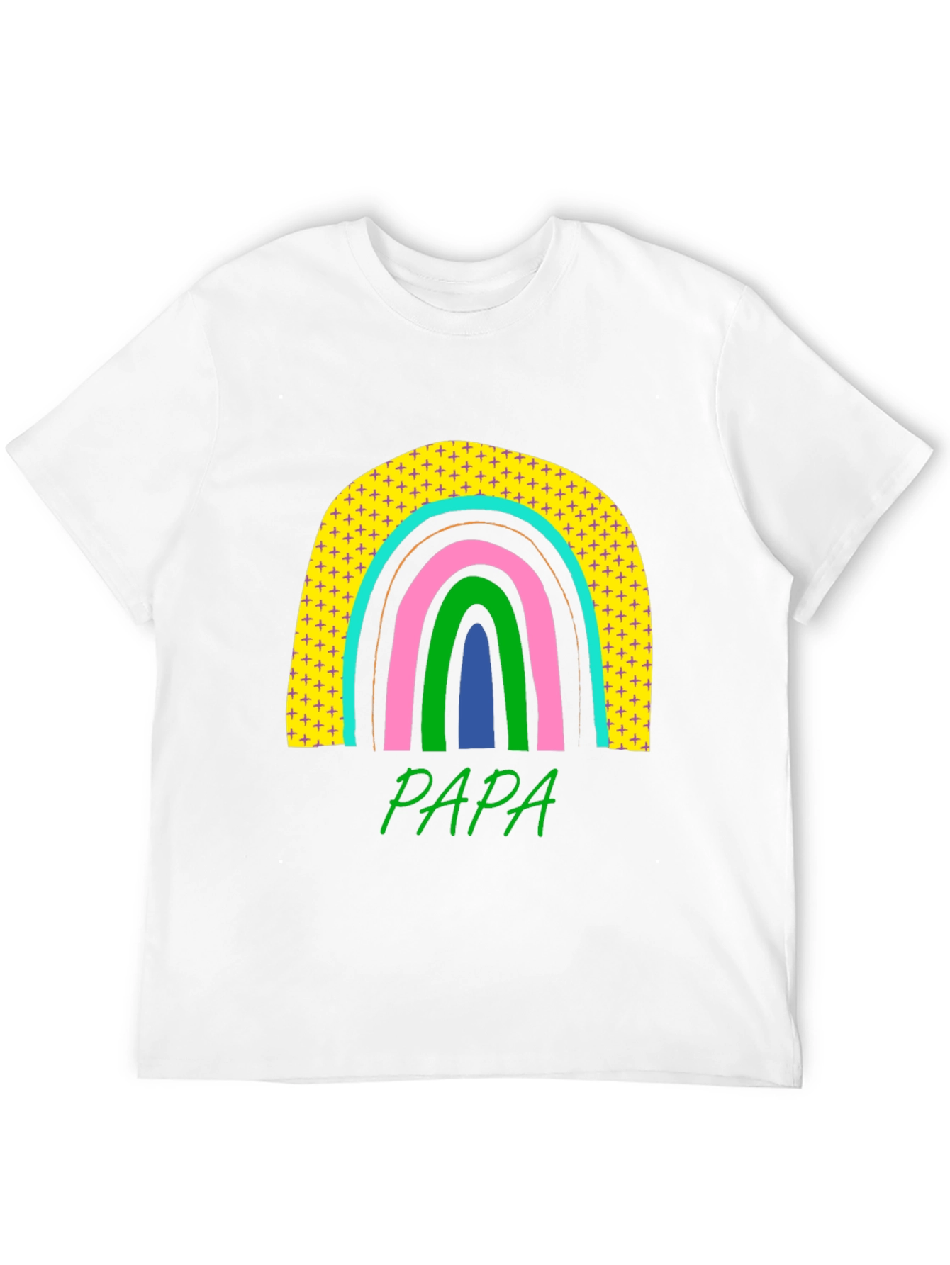Papa Rainbow Graphic Tee - Fathers Day Gift
