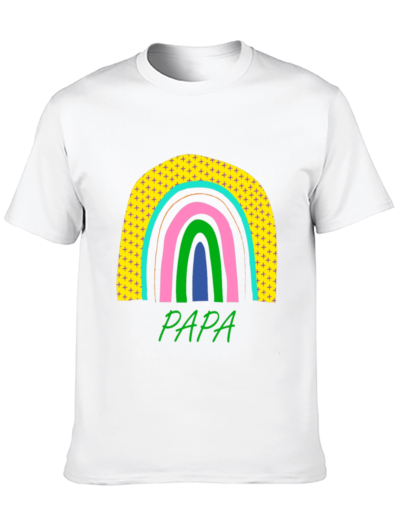 Papa Rainbow Graphic Tee - Fathers Day Gift