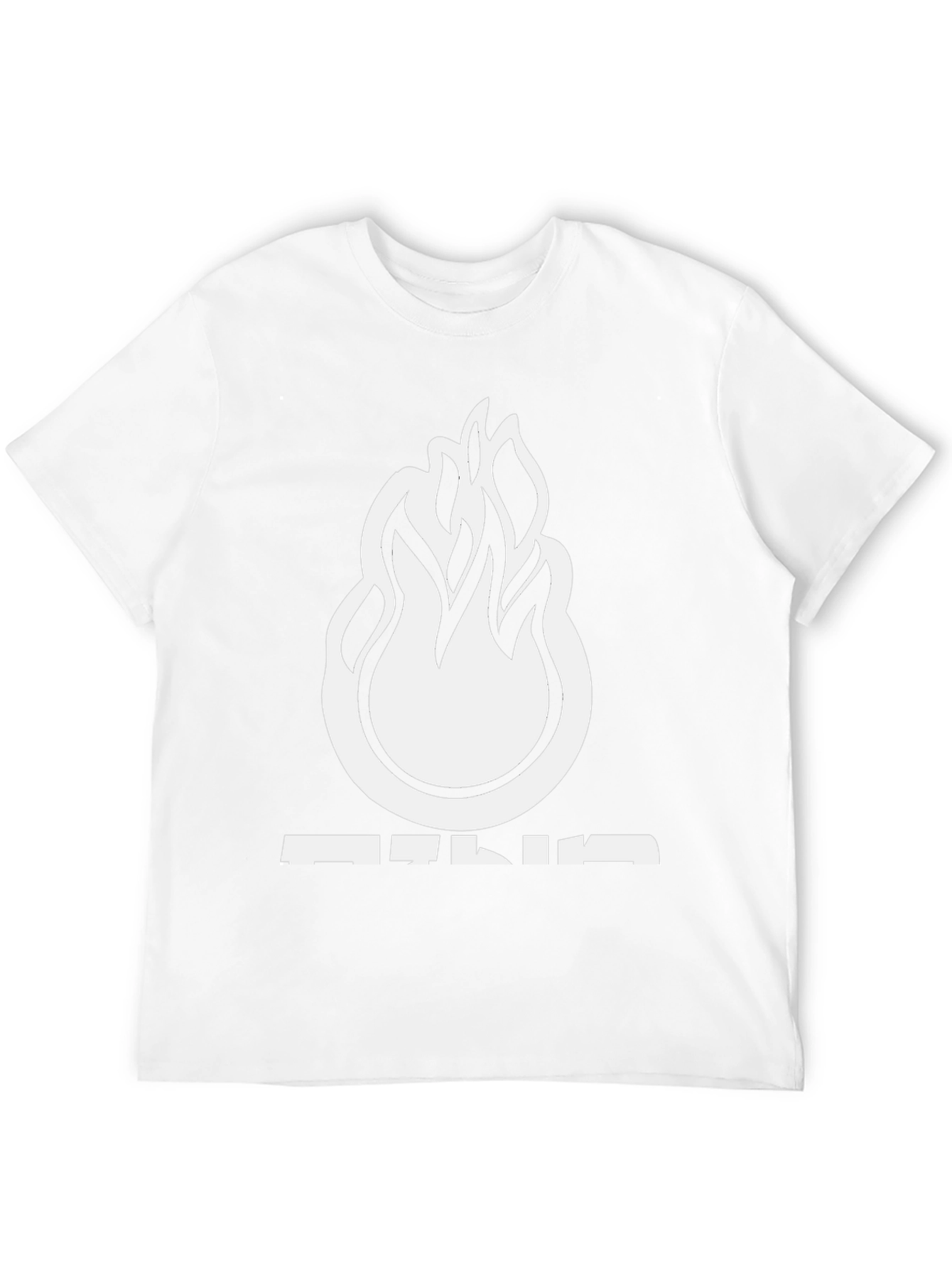 Flame Graphic T-Shirt - Black Casual Tee