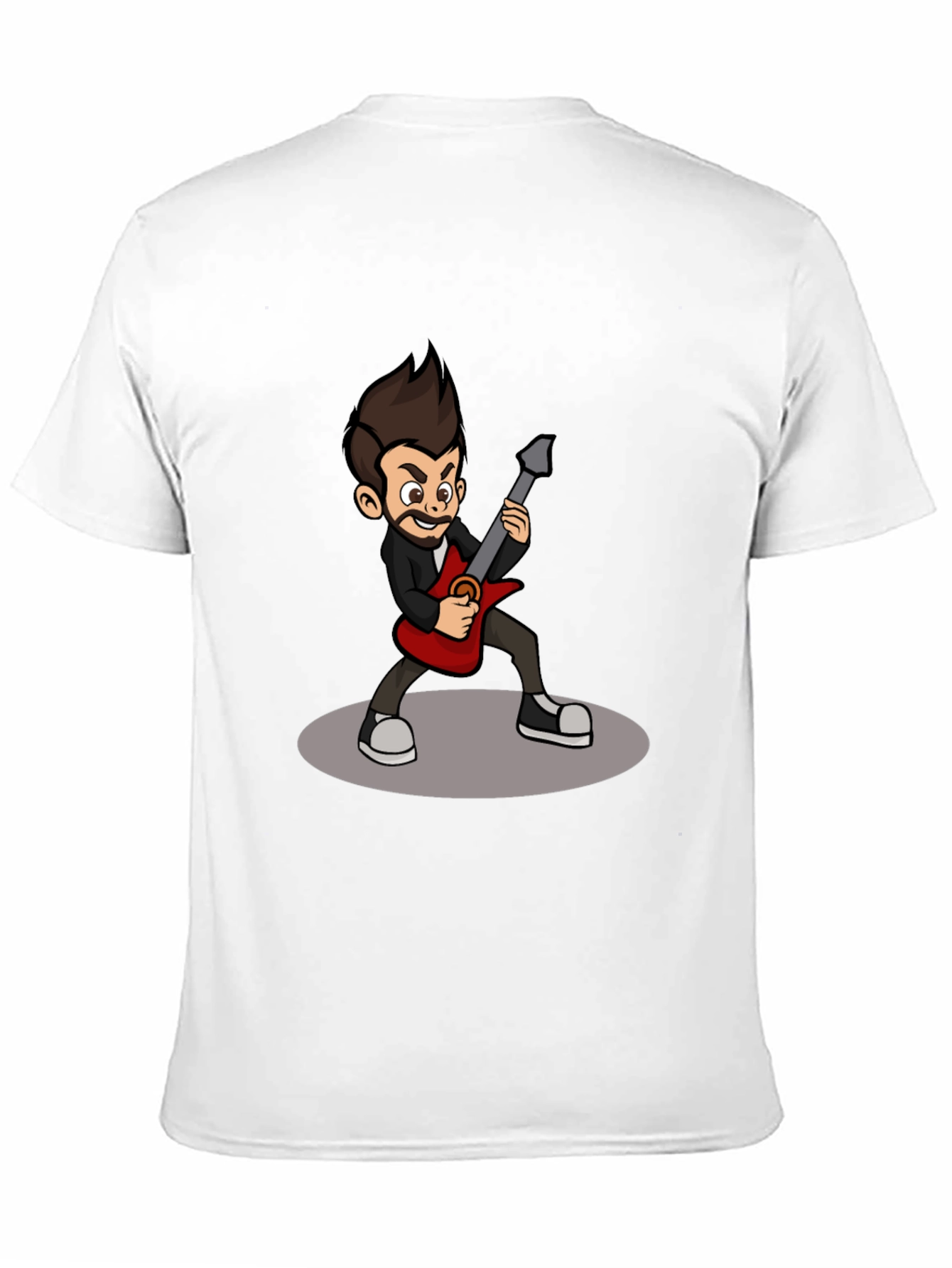 Cartoon Guitarist Graphic T-Shirt