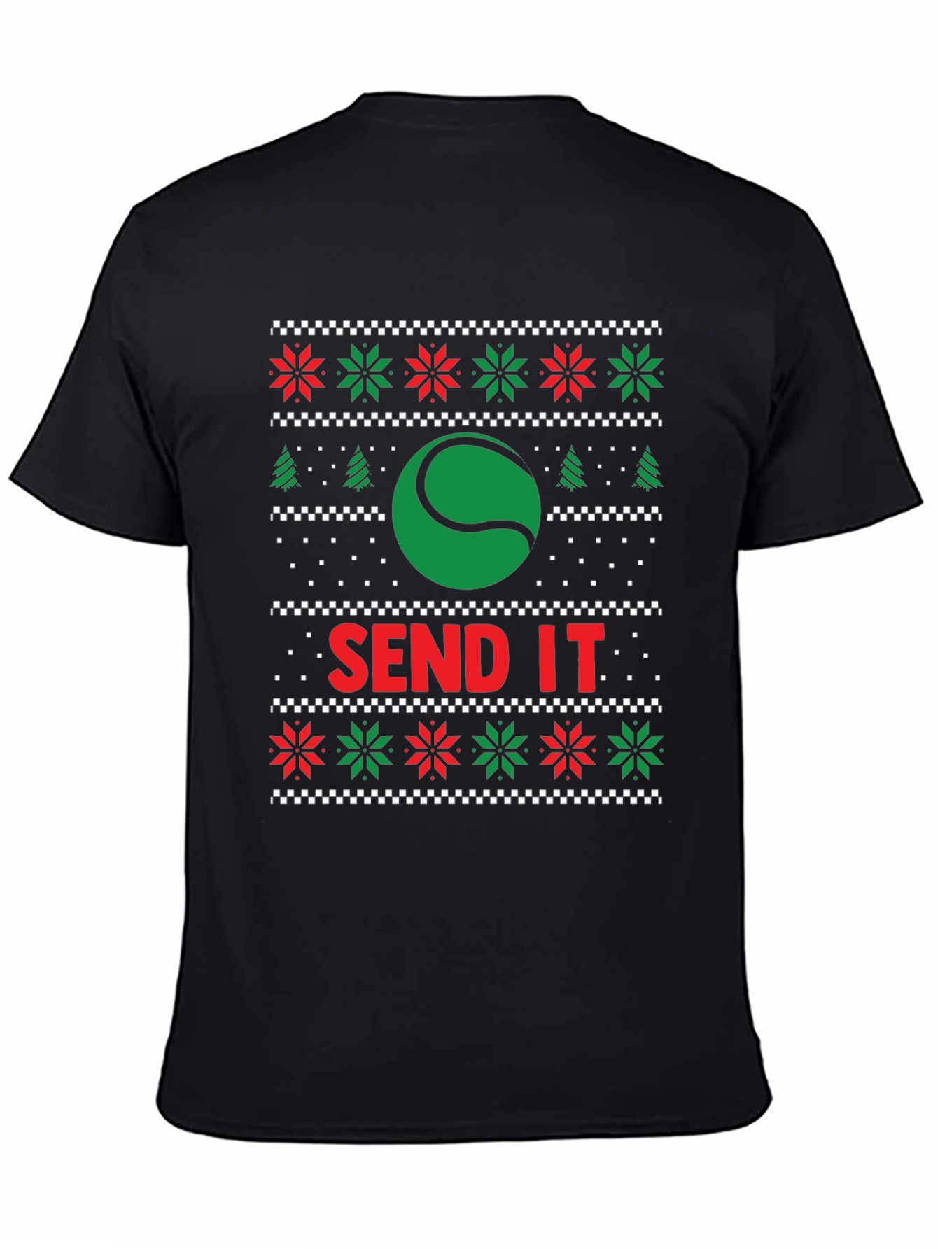 Tennis Send It Holiday Ugly Sweater T-Shirt