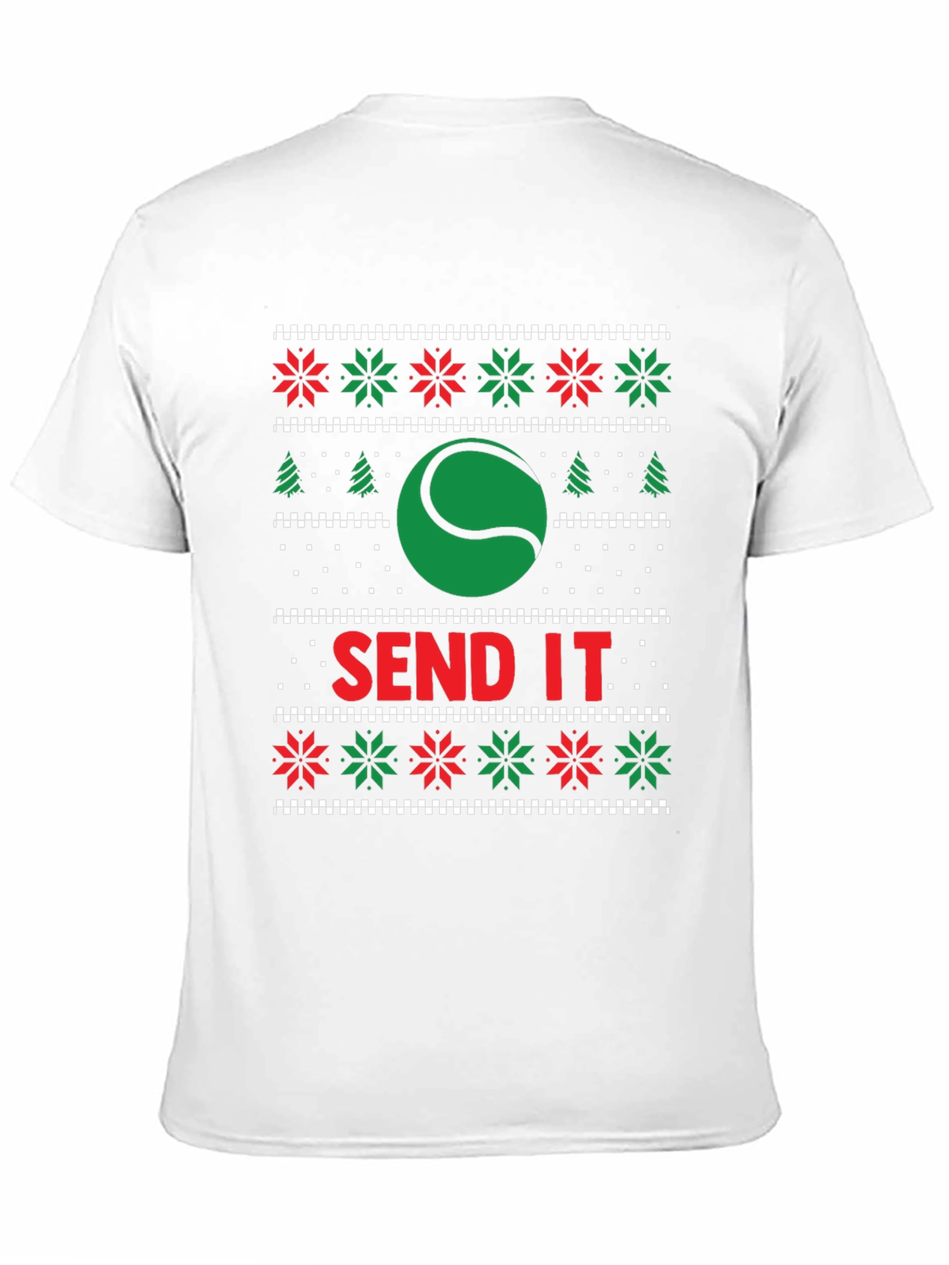 Tennis Send It Holiday Ugly Sweater T-Shirt