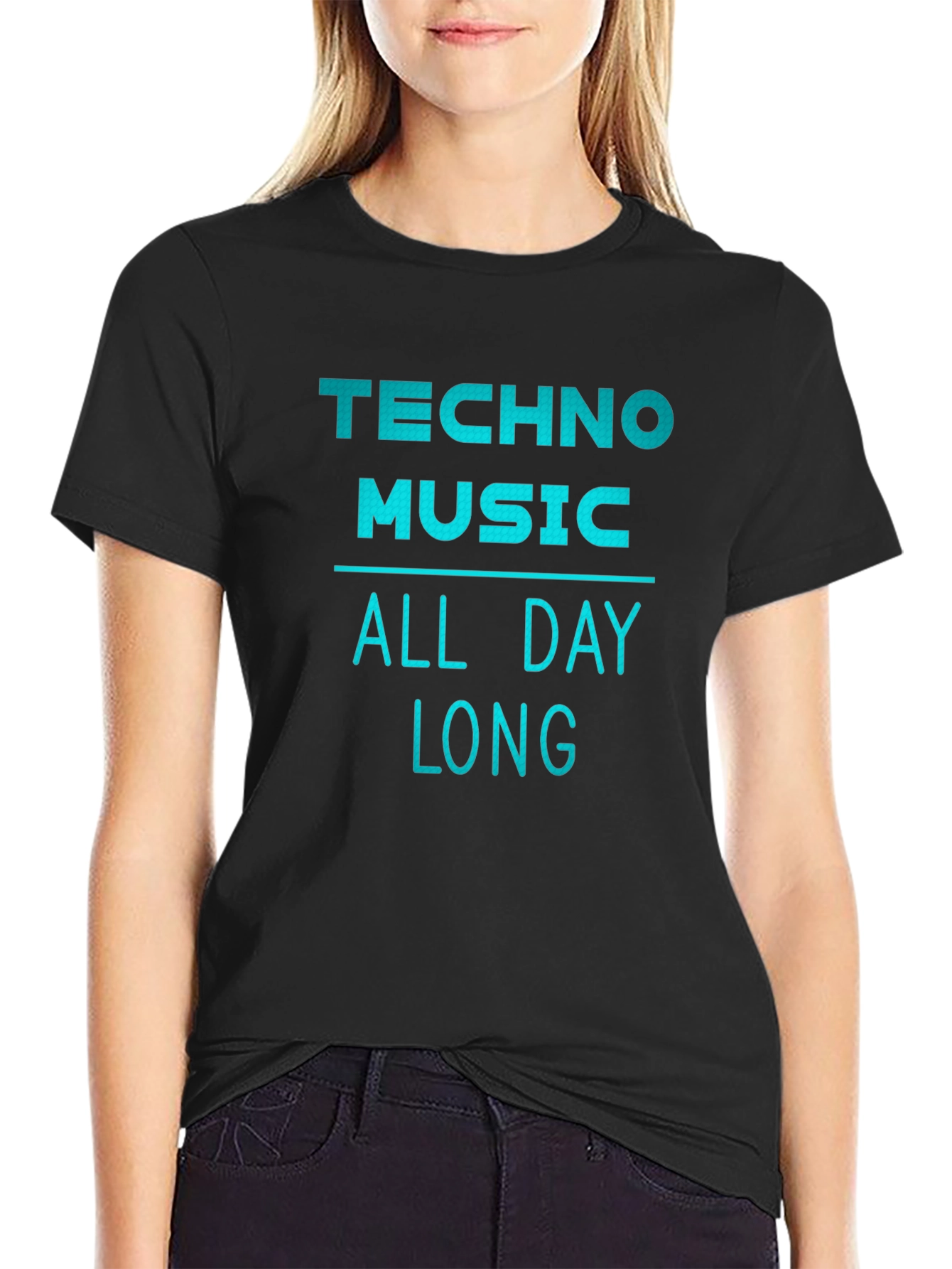 Techno Music All Day Long Graphic T-Shirt
