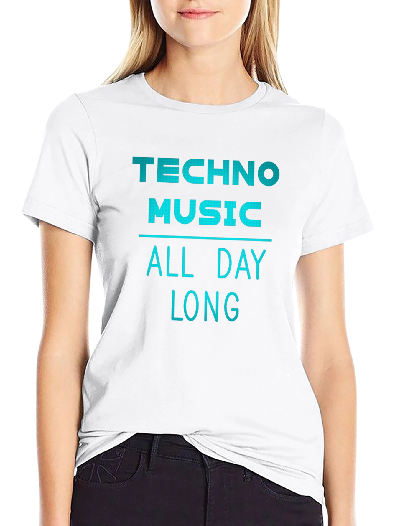 Techno Music All Day Long Graphic T-Shirt