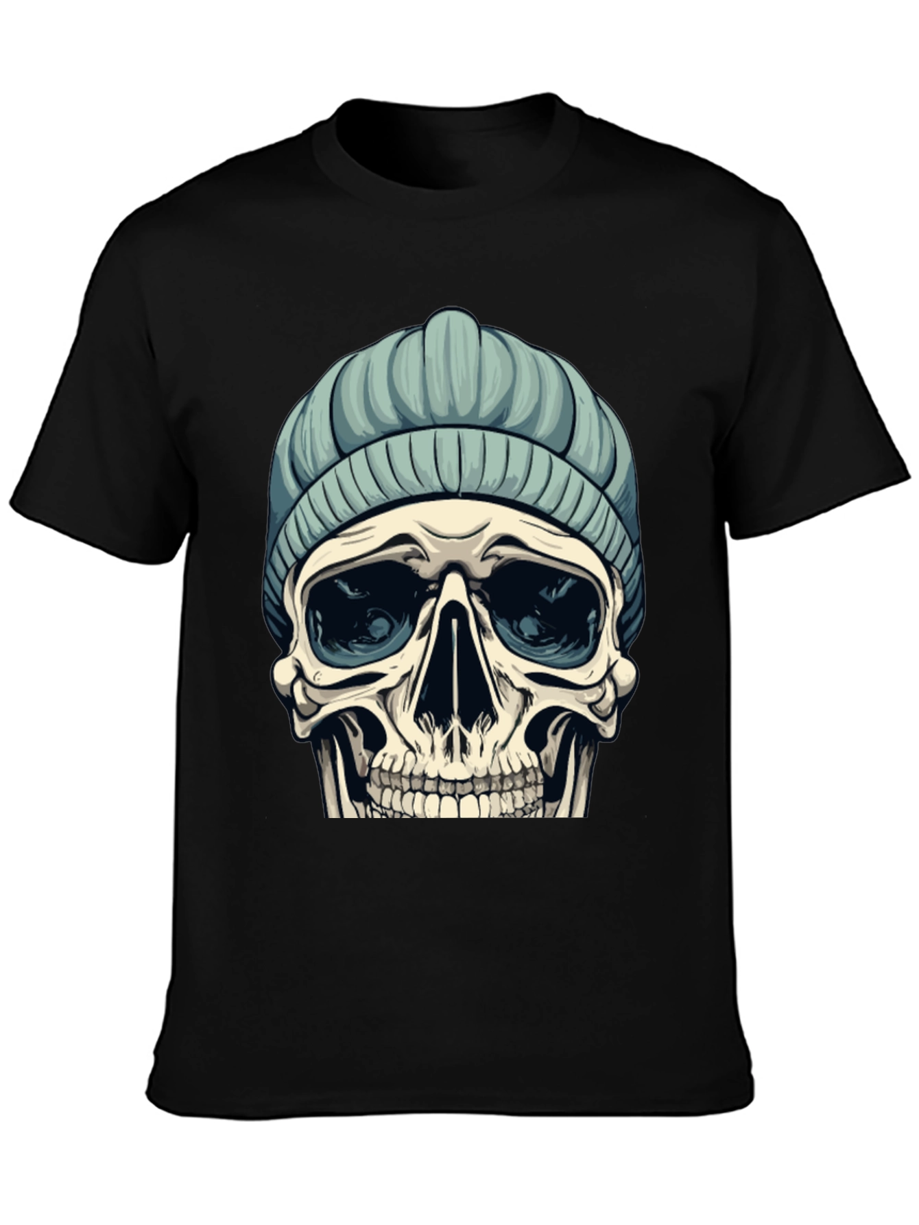 Skull with Beanie Graphic Tee