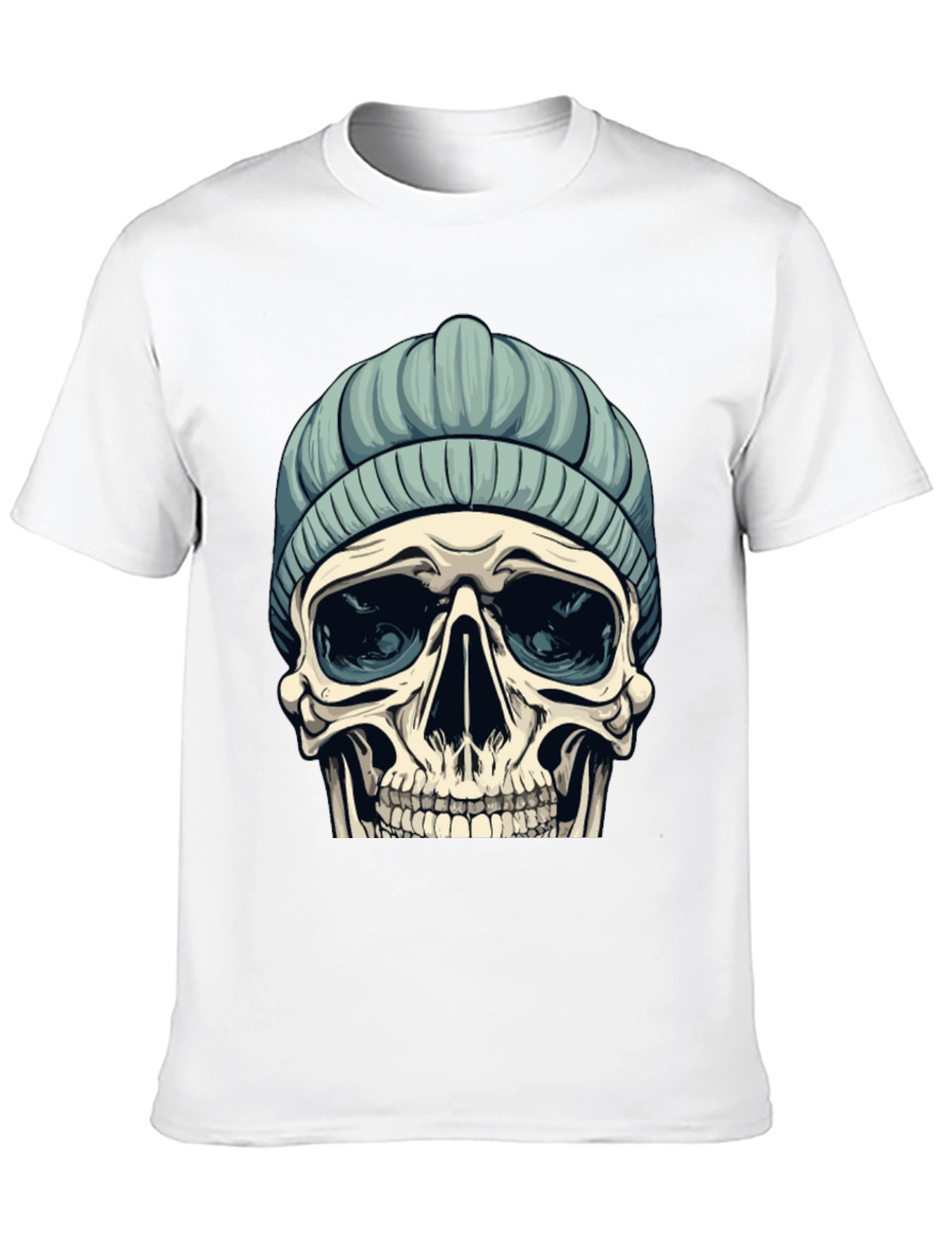 Skull with Beanie Graphic Tee
