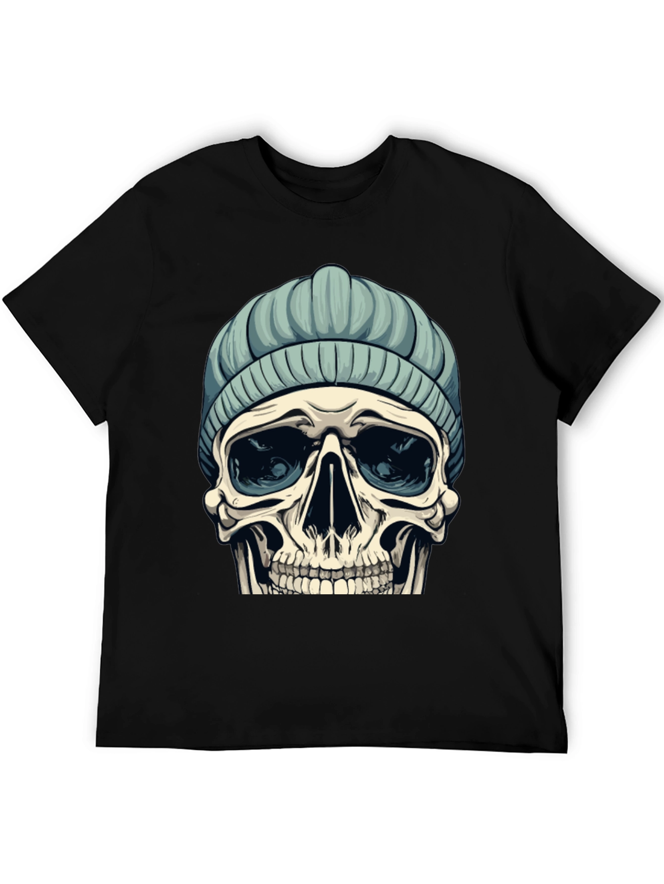 Skull with Beanie Graphic Tee