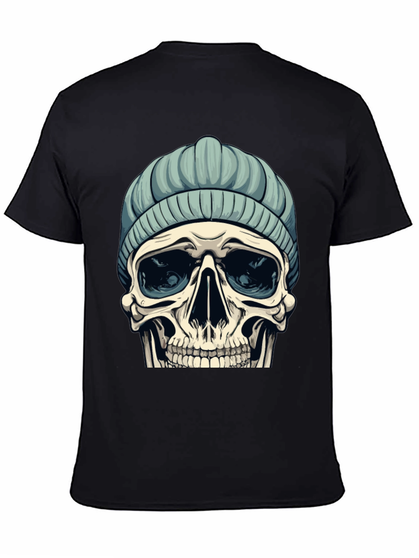 Skull with Beanie Graphic Tee