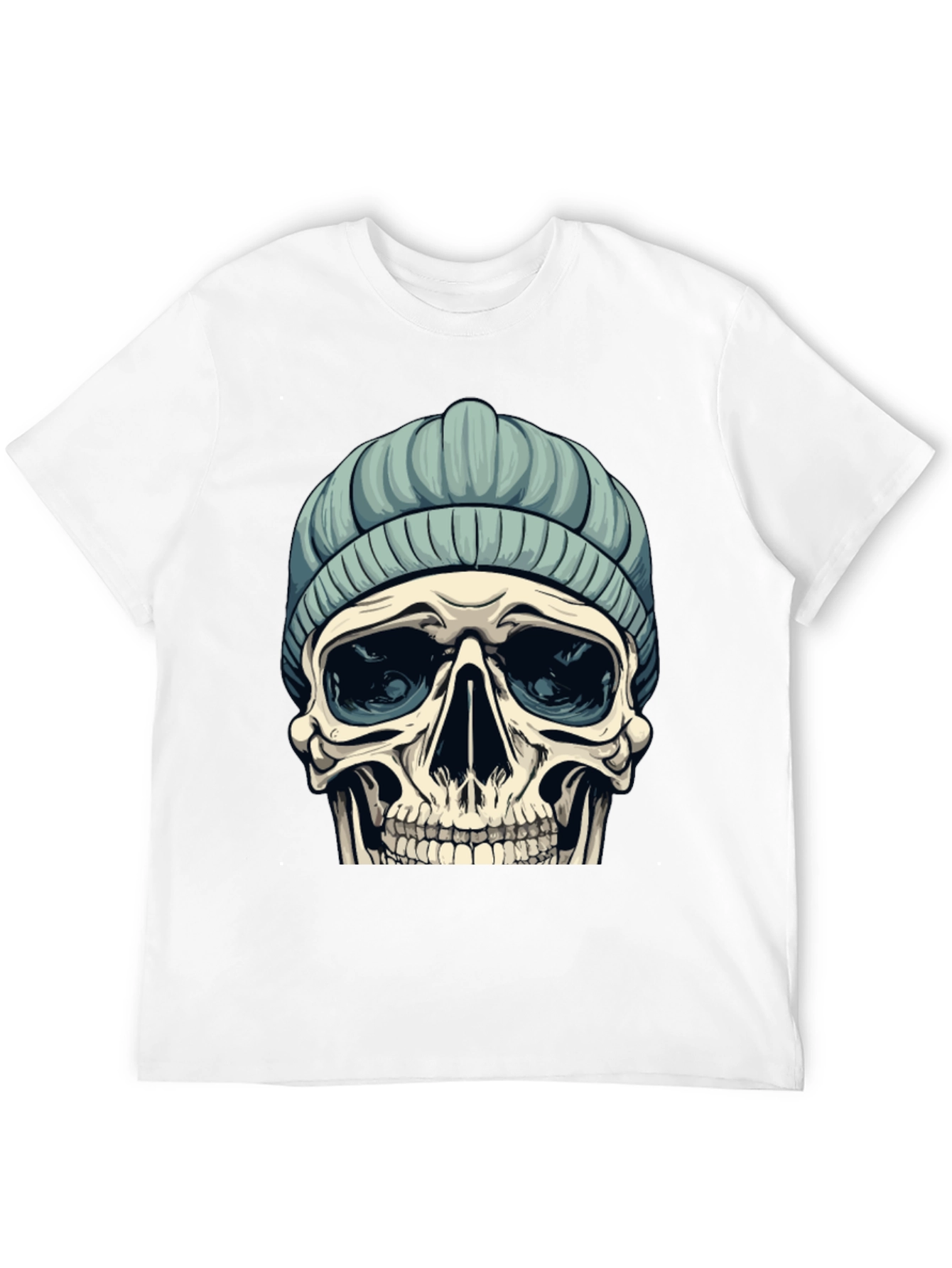 Skull with Beanie Graphic Tee